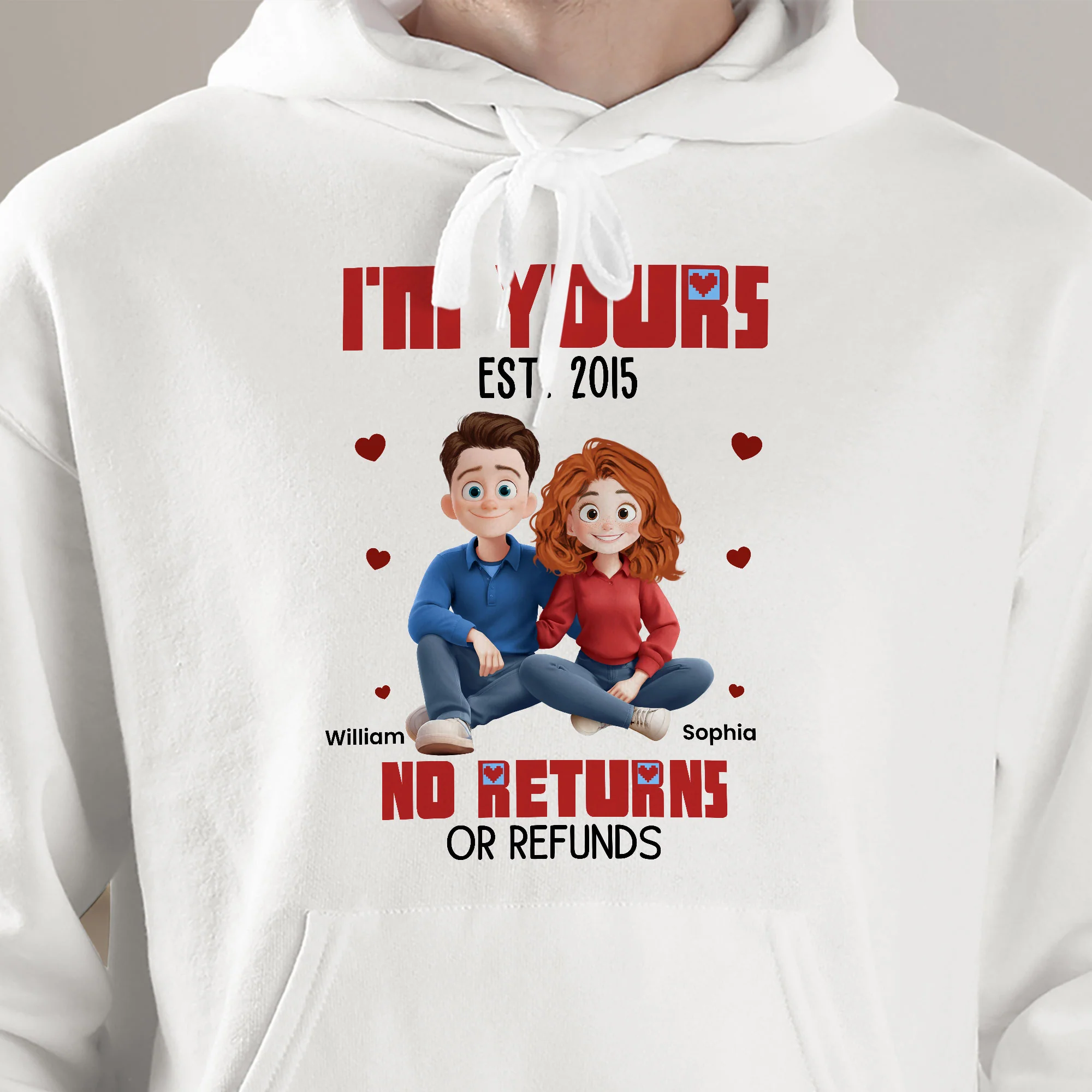 I'm Yours No Returns Or Refunds Couple Gifts Anniversary Gifts - Personalized Shirt - Image 7