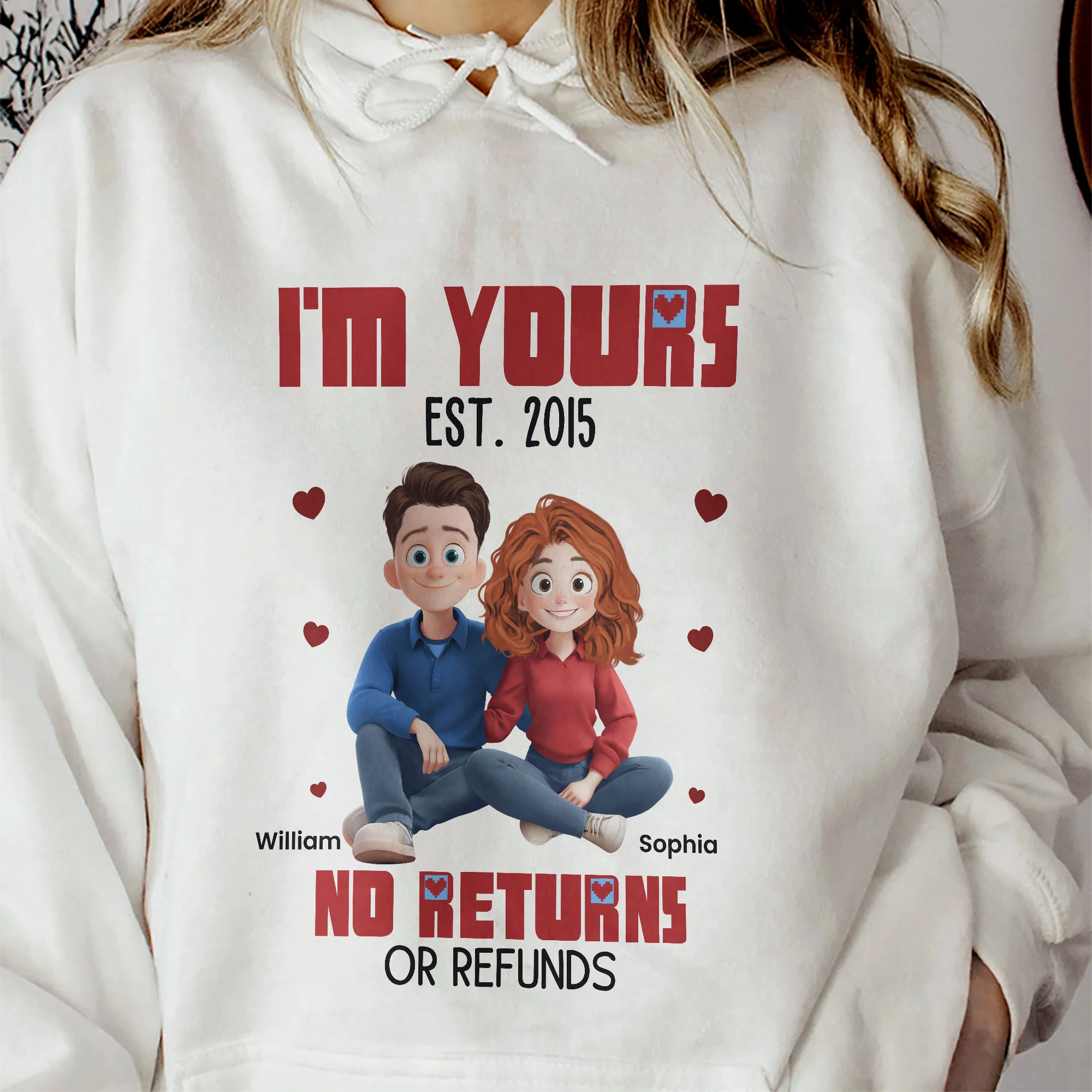 I'm Yours No Returns Or Refunds Couple Gifts Anniversary Gifts - Personalized Shirt - Image 8