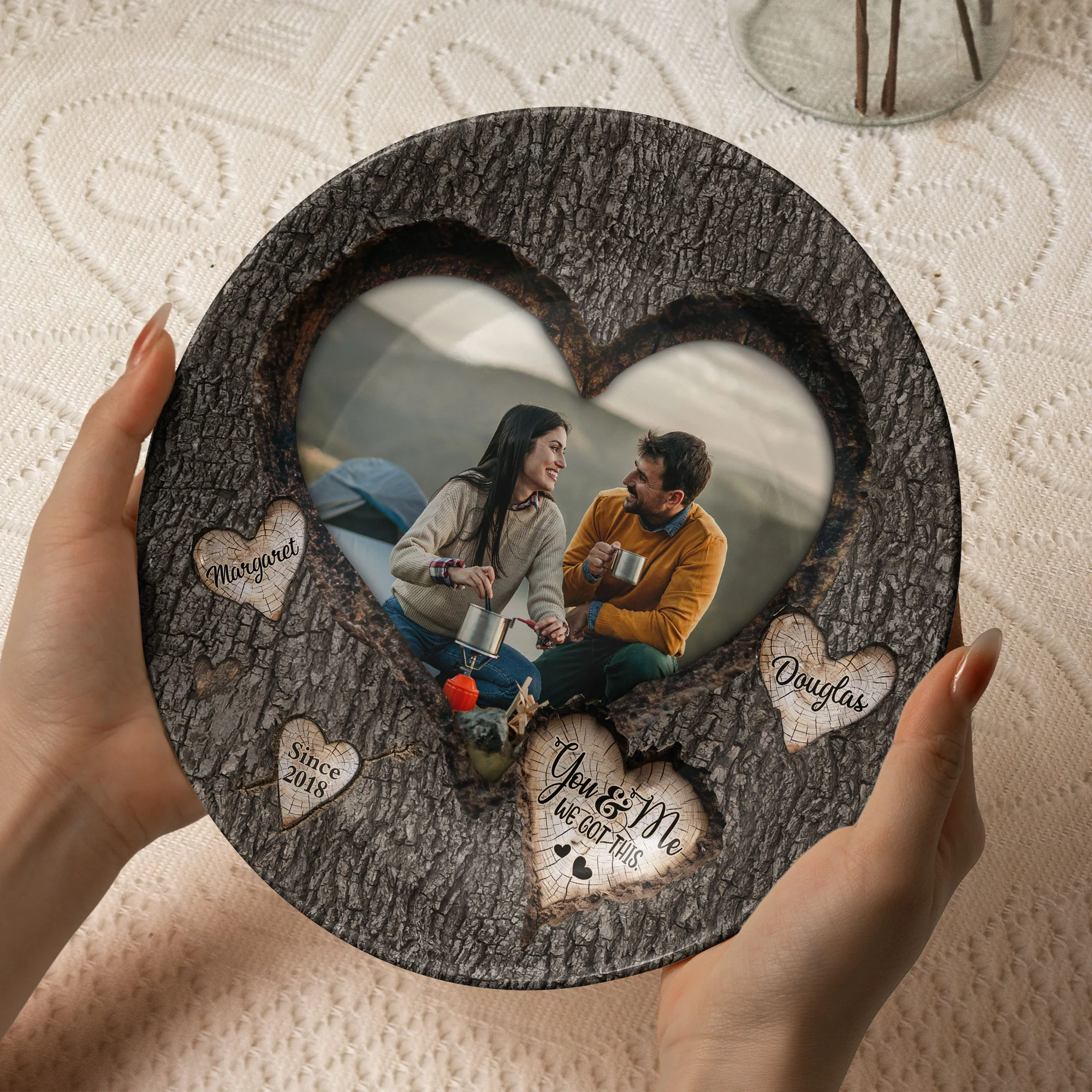 I'm Yours No Returns Or Refunds - Personalized Photo Ceramic Plate - Image 4