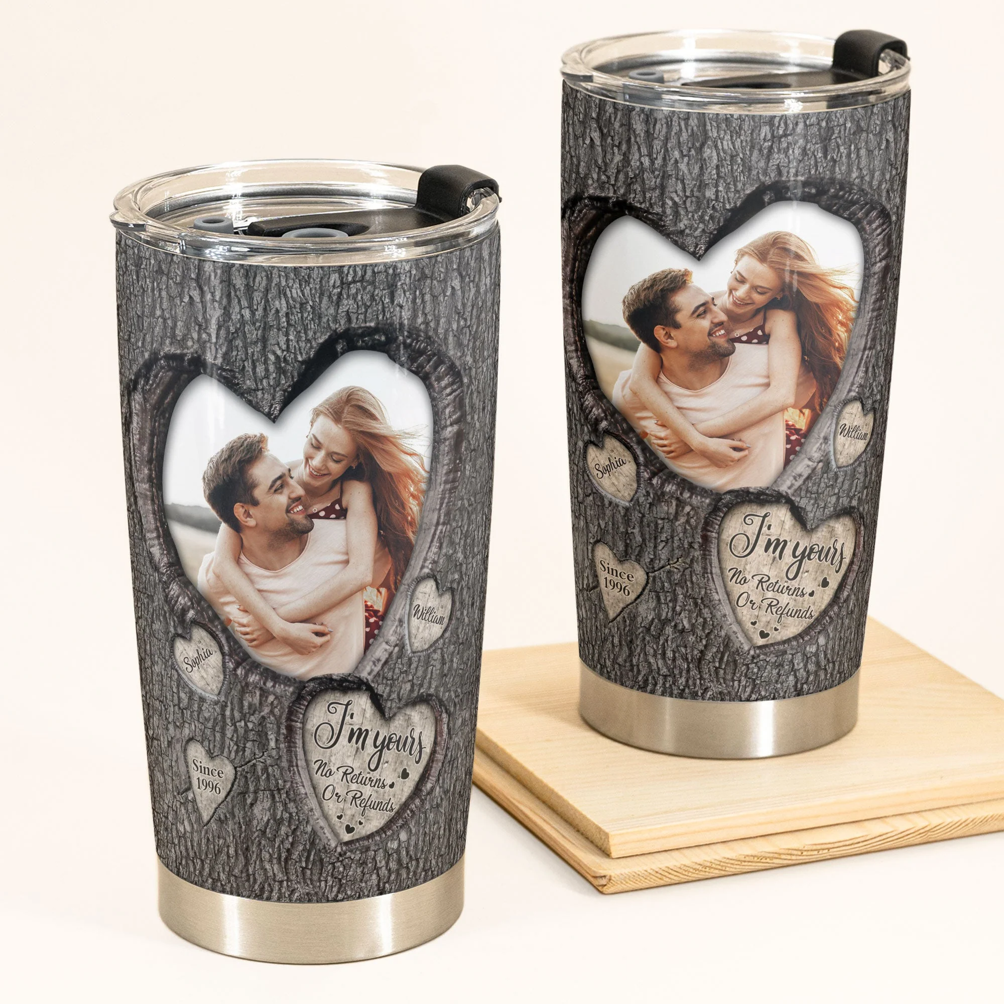 I'm Yours No Returns Or Refunds - Personalized Photo Tumbler Cup - Anniversary Gifts For Her, Him - Image 2