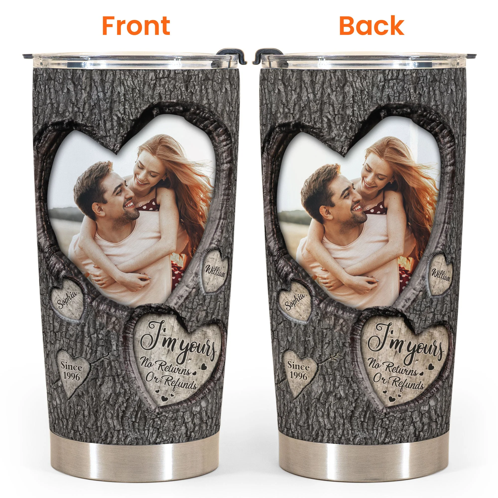 I'm Yours No Returns Or Refunds - Personalized Photo Tumbler Cup - Anniversary Gifts For Her, Him - Image 5