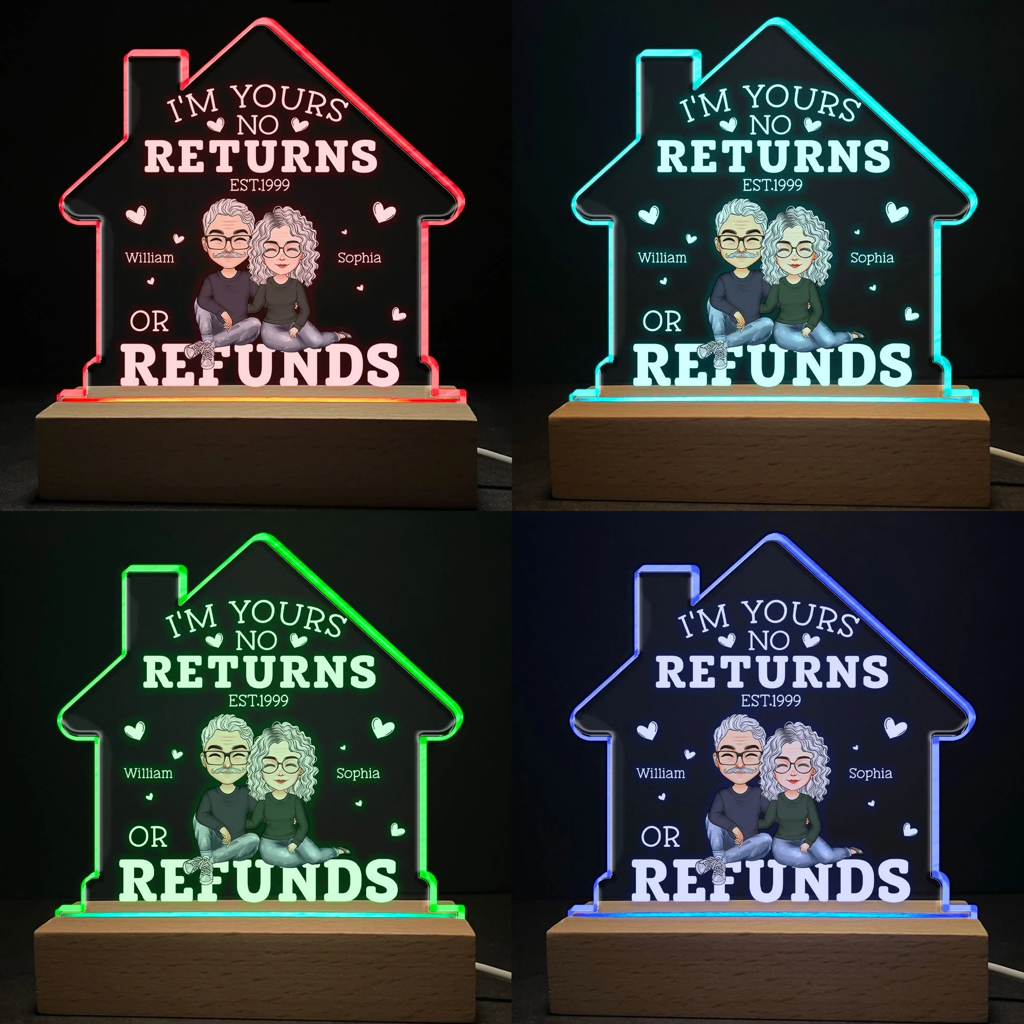 I'm Yours No Returns - Personalized LED Light - Image 3