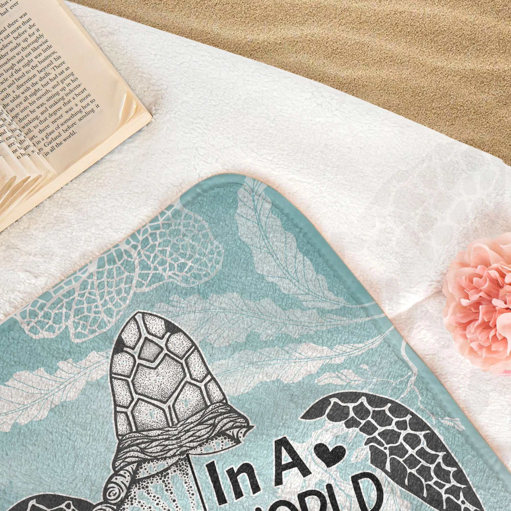In A World Full Of Grandmas - Personalized Quick-Dry Beach Towel - Image 5