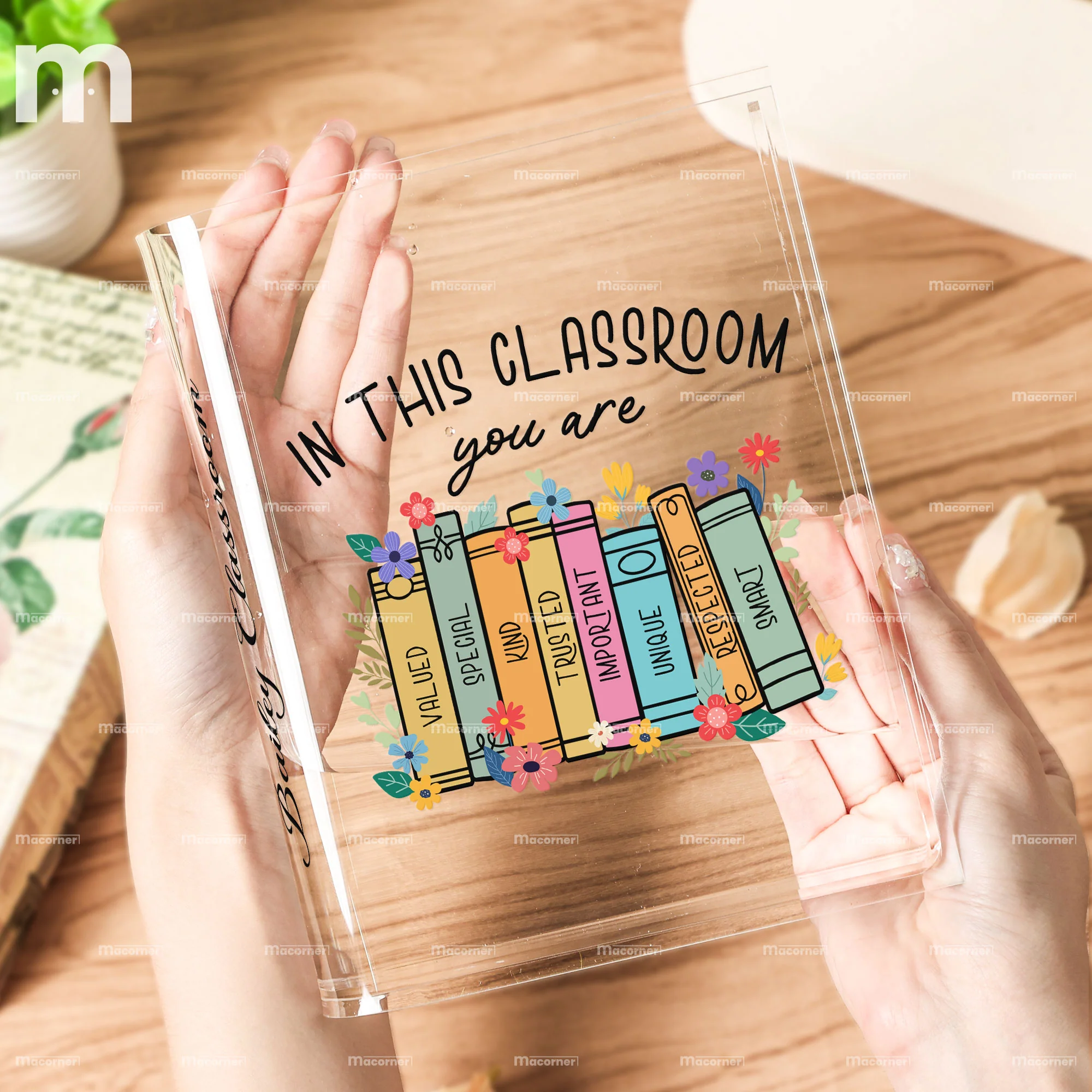 In This Classroom You Are Special Kind Unique - Personalized Acrylic Book Vase - Image 4