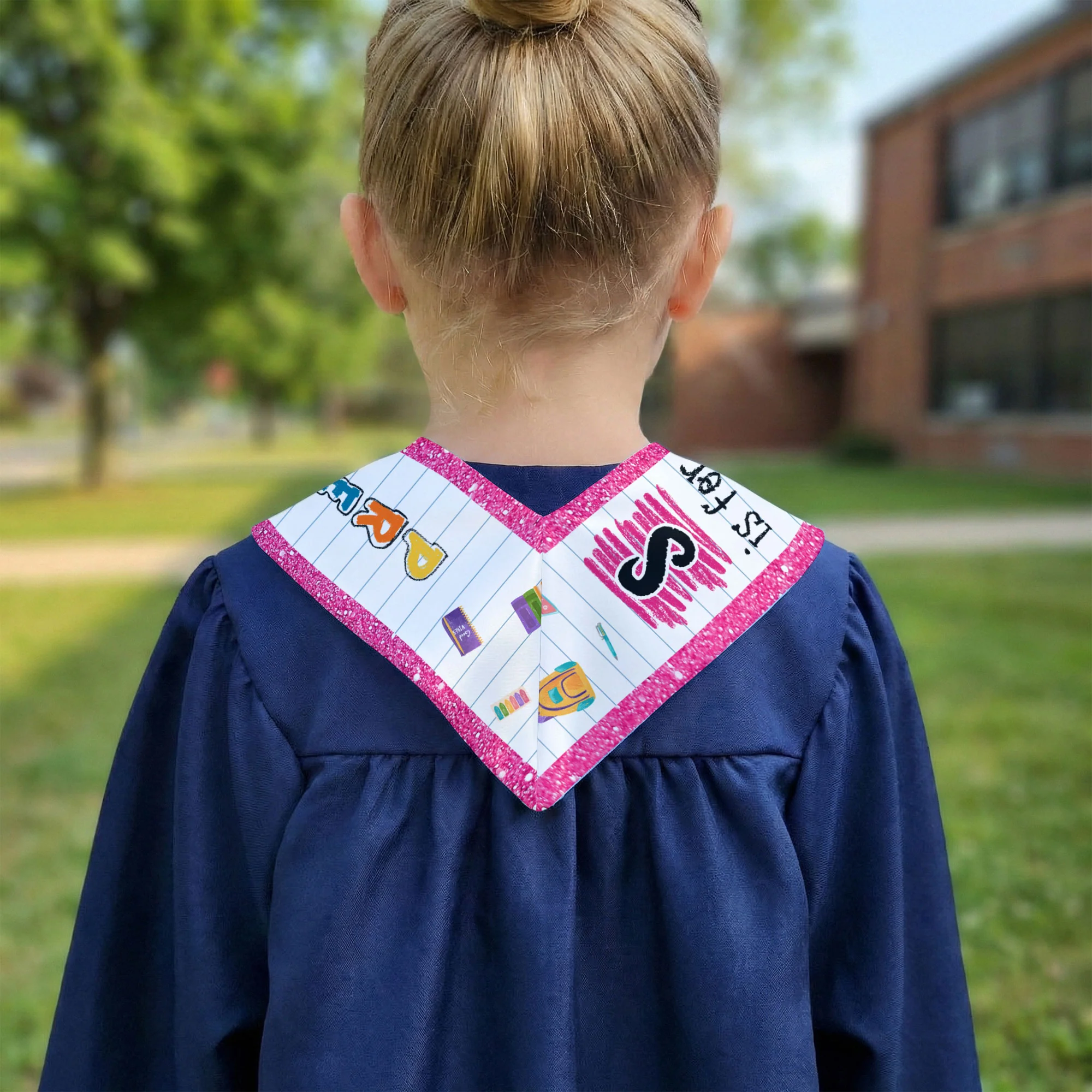 Initial Name Prek Kindergarten Graduation - Personalized Graduation Stole - Image 2