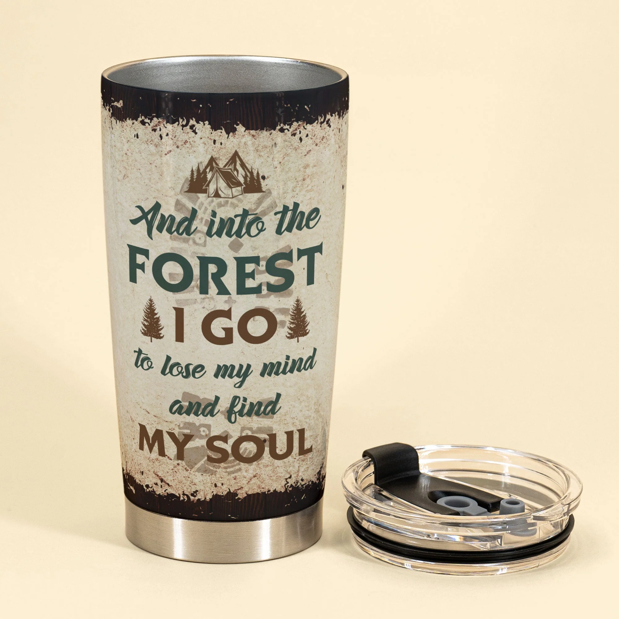 Into The Forest I Go - Personalized Tumbler Cup - Birthday Gift For Hiker, Hiking Lover  - Hiking Girl - Image 3