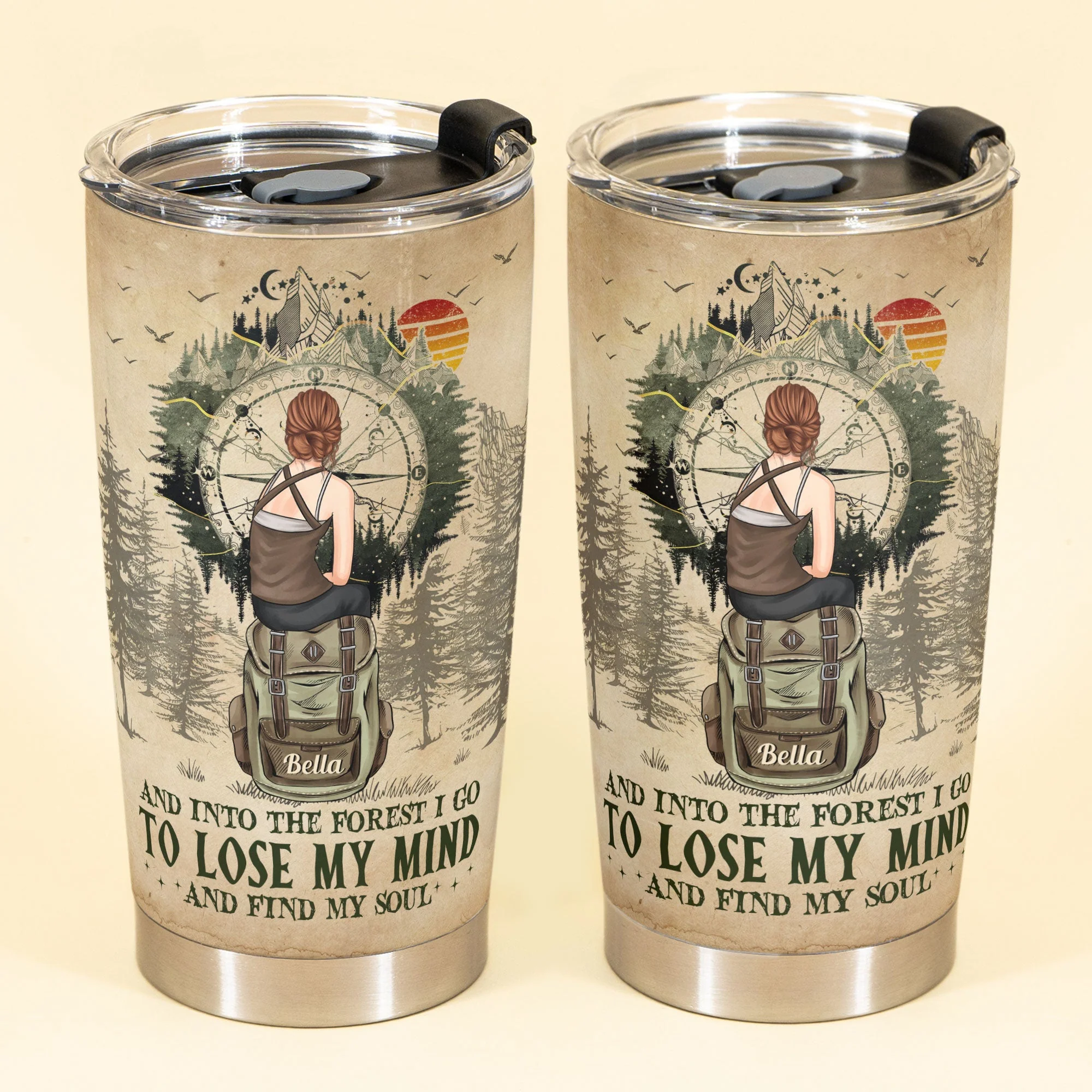 Into The Forest I Go To Lose My Mind - Personalized Tumbler Cup - Image 2