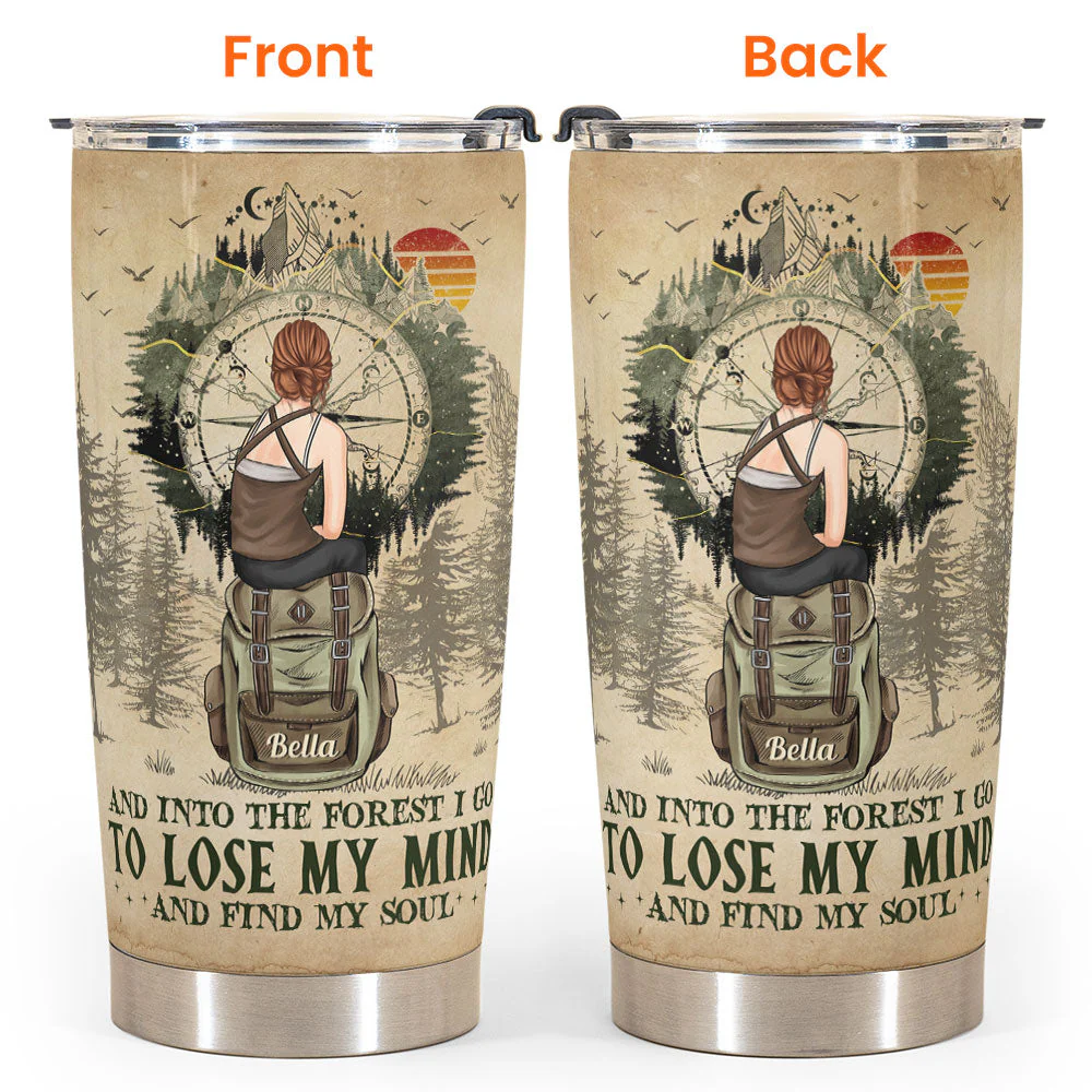 Into The Forest I Go To Lose My Mind - Personalized Tumbler Cup - Image 4