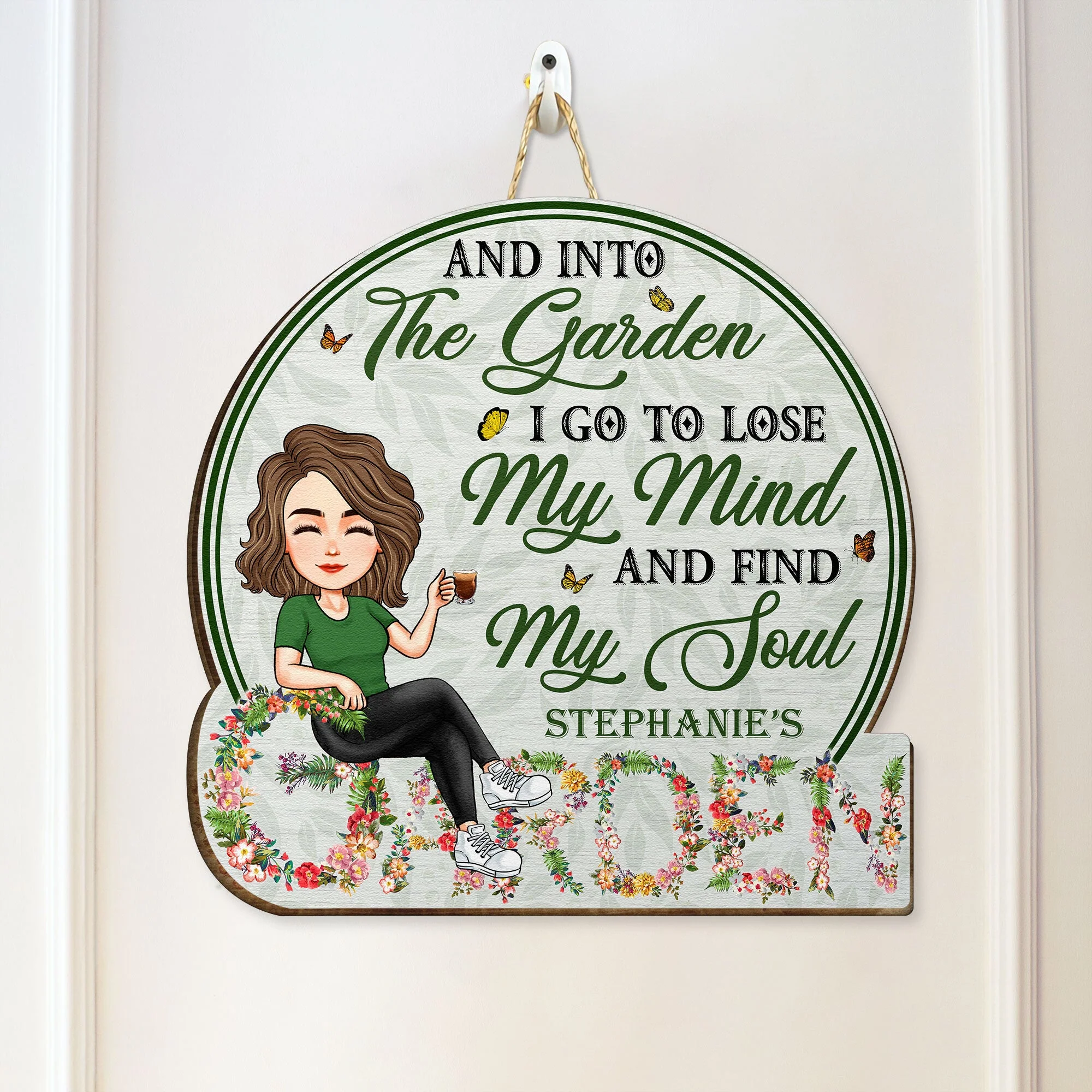 Into The Garden - Lose My Mind - Personalized Custom Shaped Wood Sign