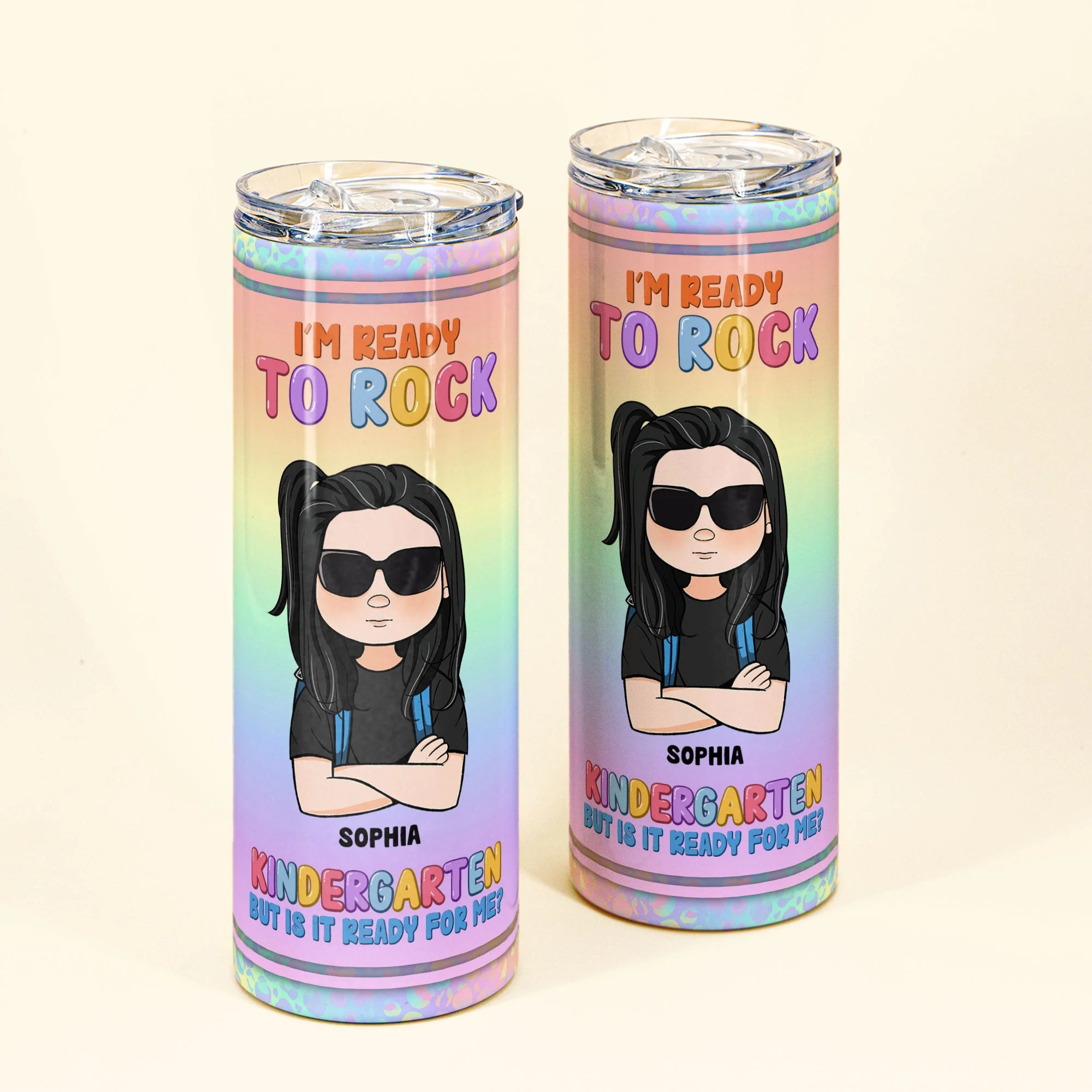 Is It Ready For Me - Personalized Skinny Tumbler - Back To School Gift For Sons, Daughters, Grandkids, Nieces, Nephews - Image 2