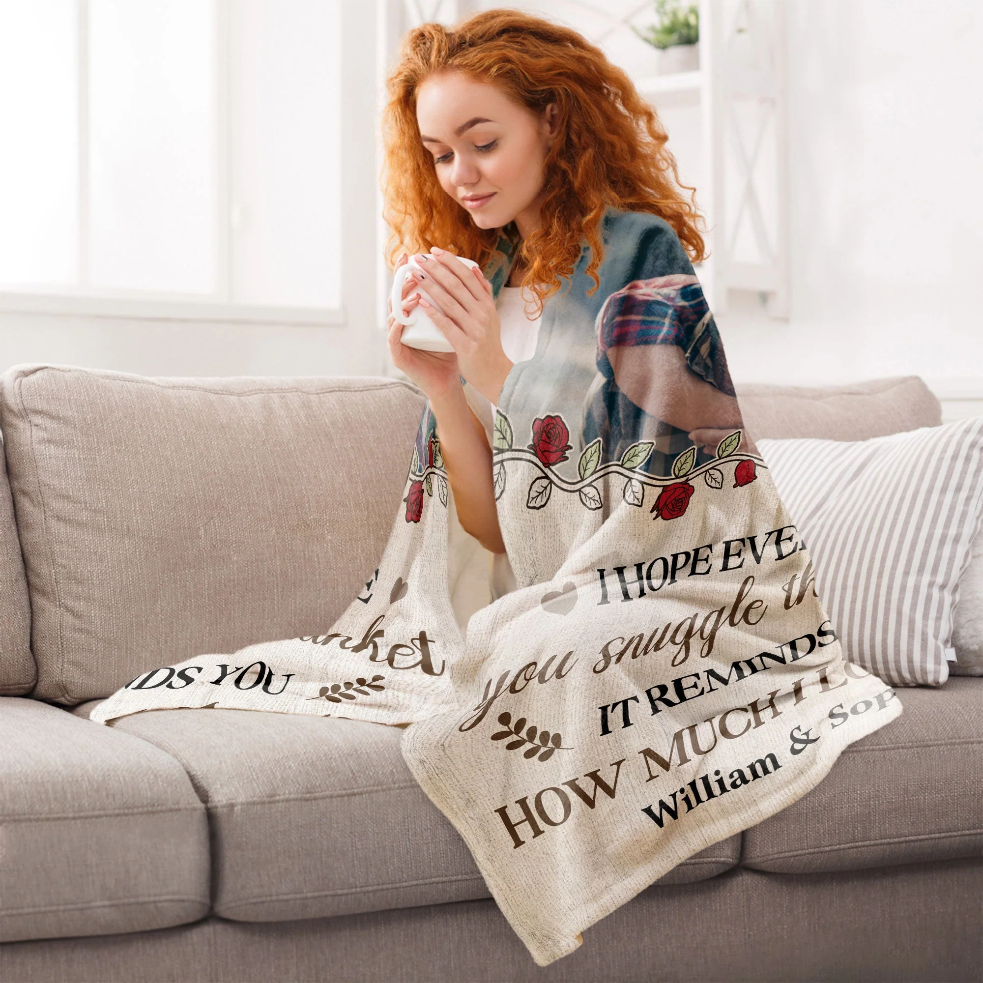 It Reminds You How Much I Love You - Personalized Photo Blanket - Image 7