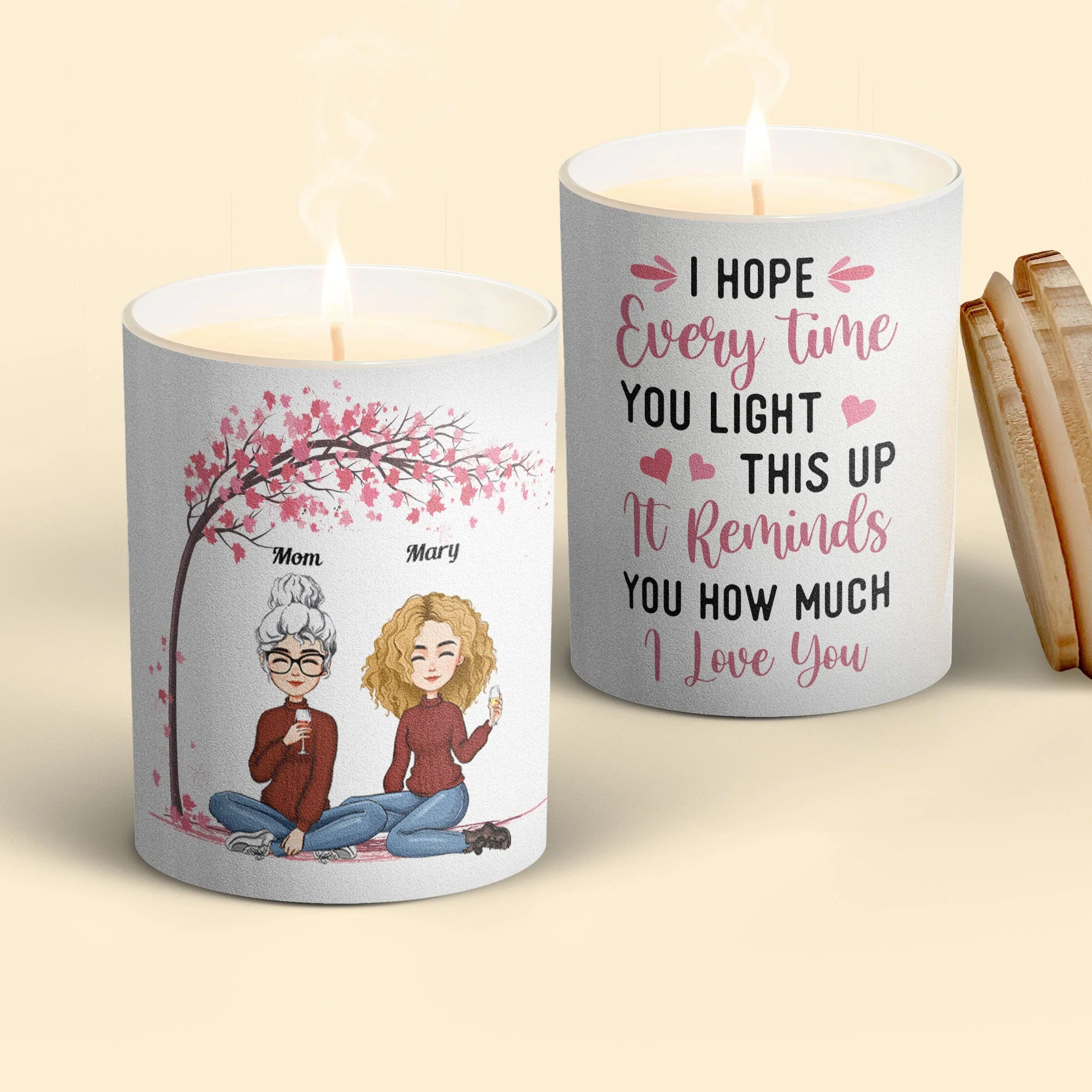 It Reminds You How Much We Love You - Personalized Candle