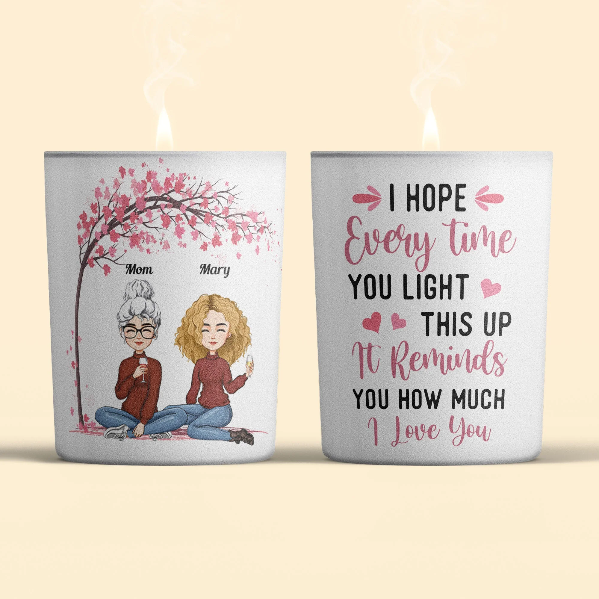 It Reminds You How Much We Love You - Personalized Candle - Image 6