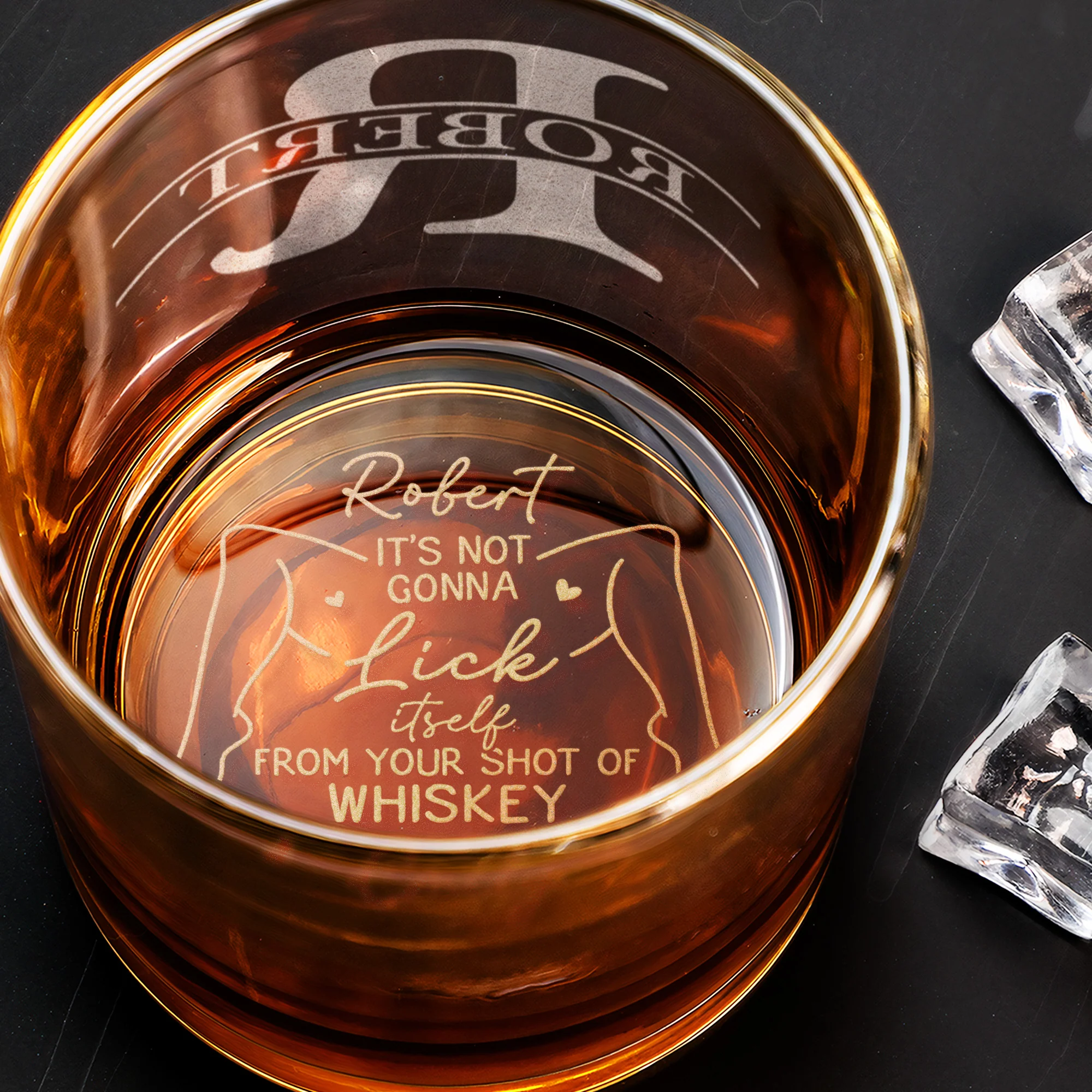 It’s Not Going To Lick Itself - Naughty Spicy Gift For Him - Personalized Whiskey Glass - Image 5