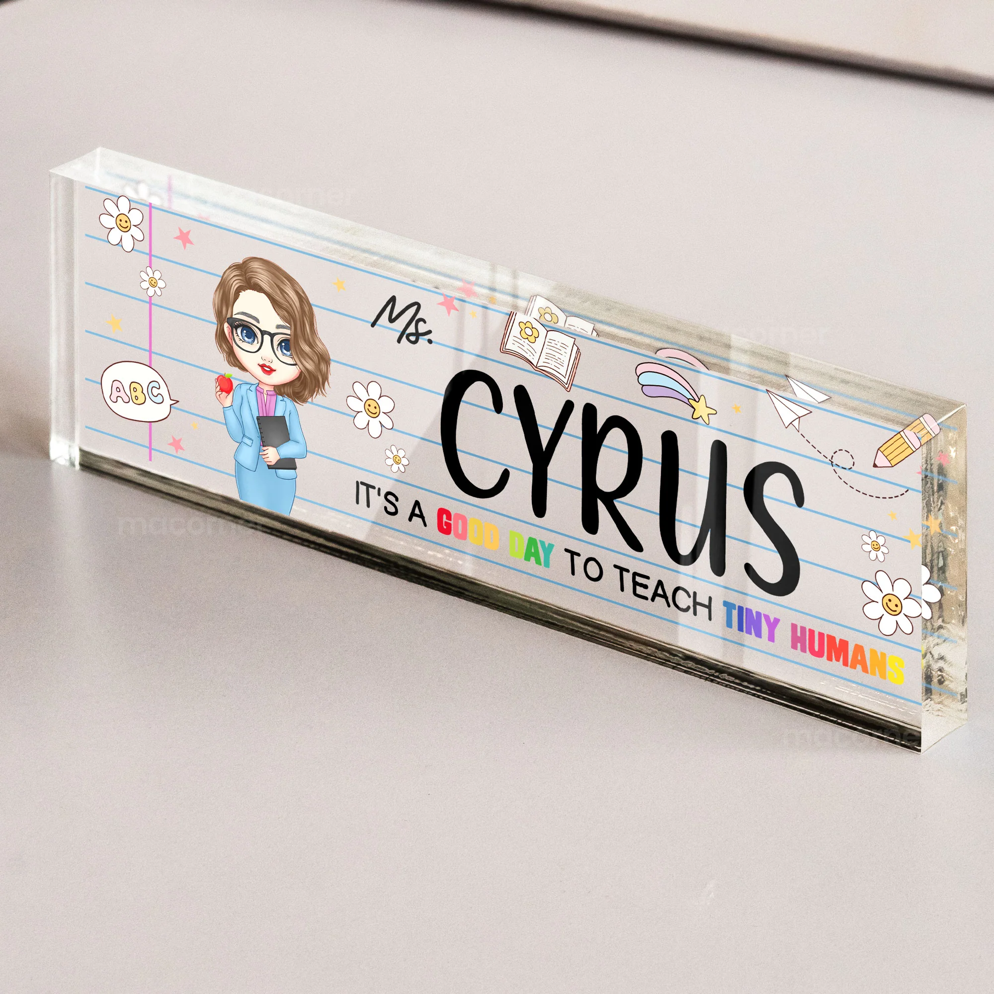 It's A Good Day To Teach - Personalized Name Plate - Image 4