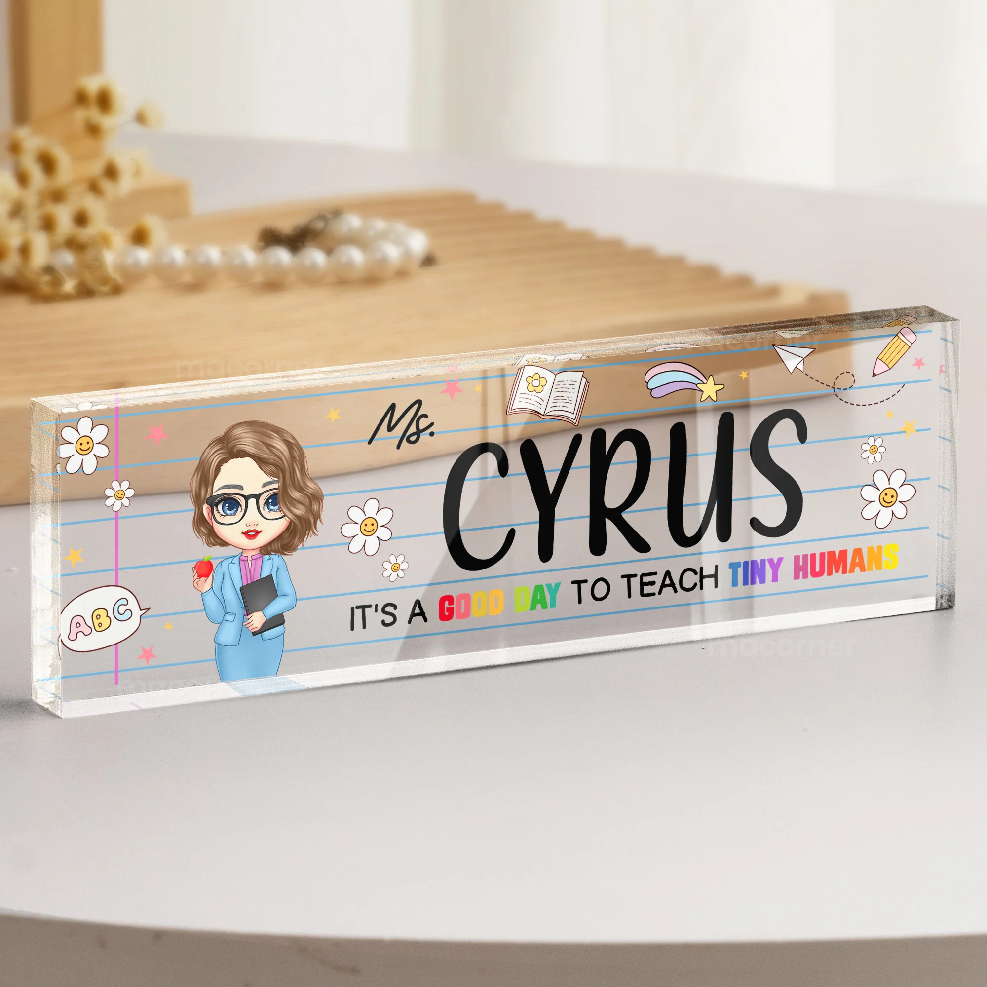 It's A Good Day To Teach - Personalized Name Plate - Image 5