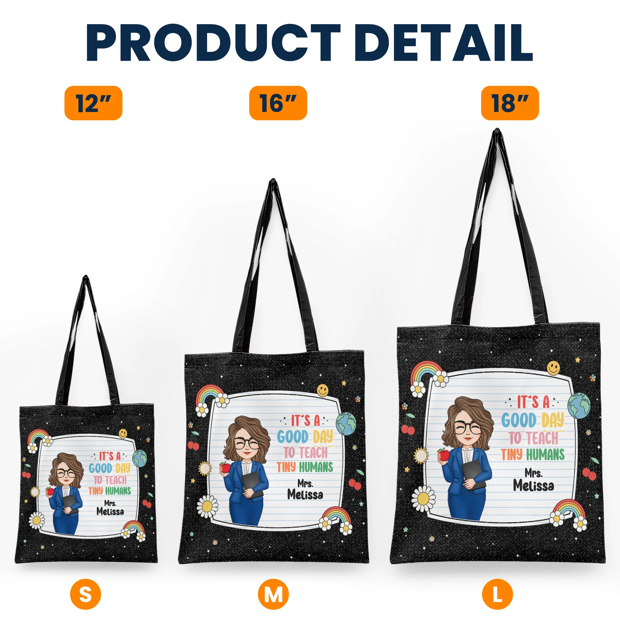 It's A Good Day To Teach Tiny Humans - Personalized Tote Bag - Image 6
