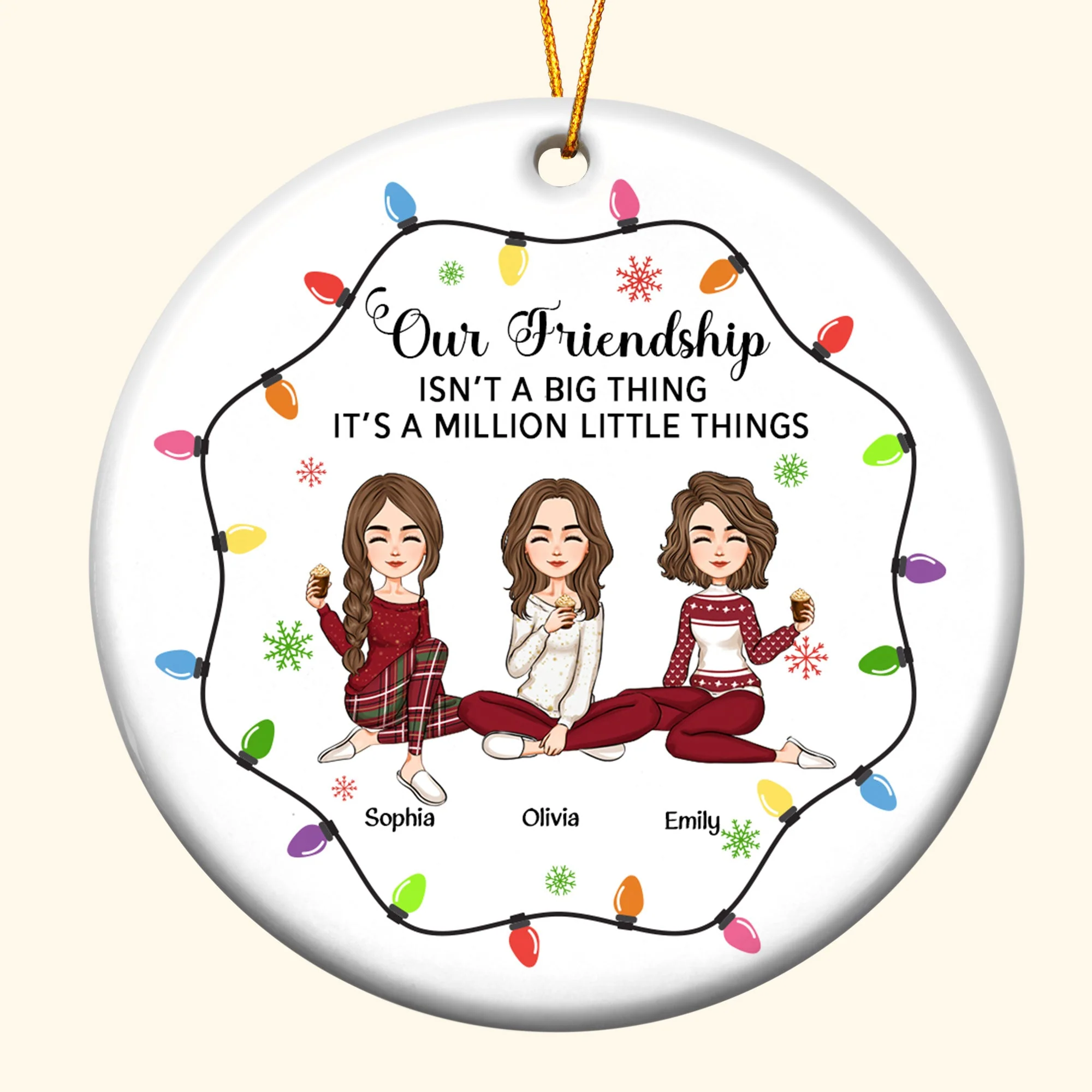 It'S A Million Little Things - Personalized Ceramic Ornament - Image 4