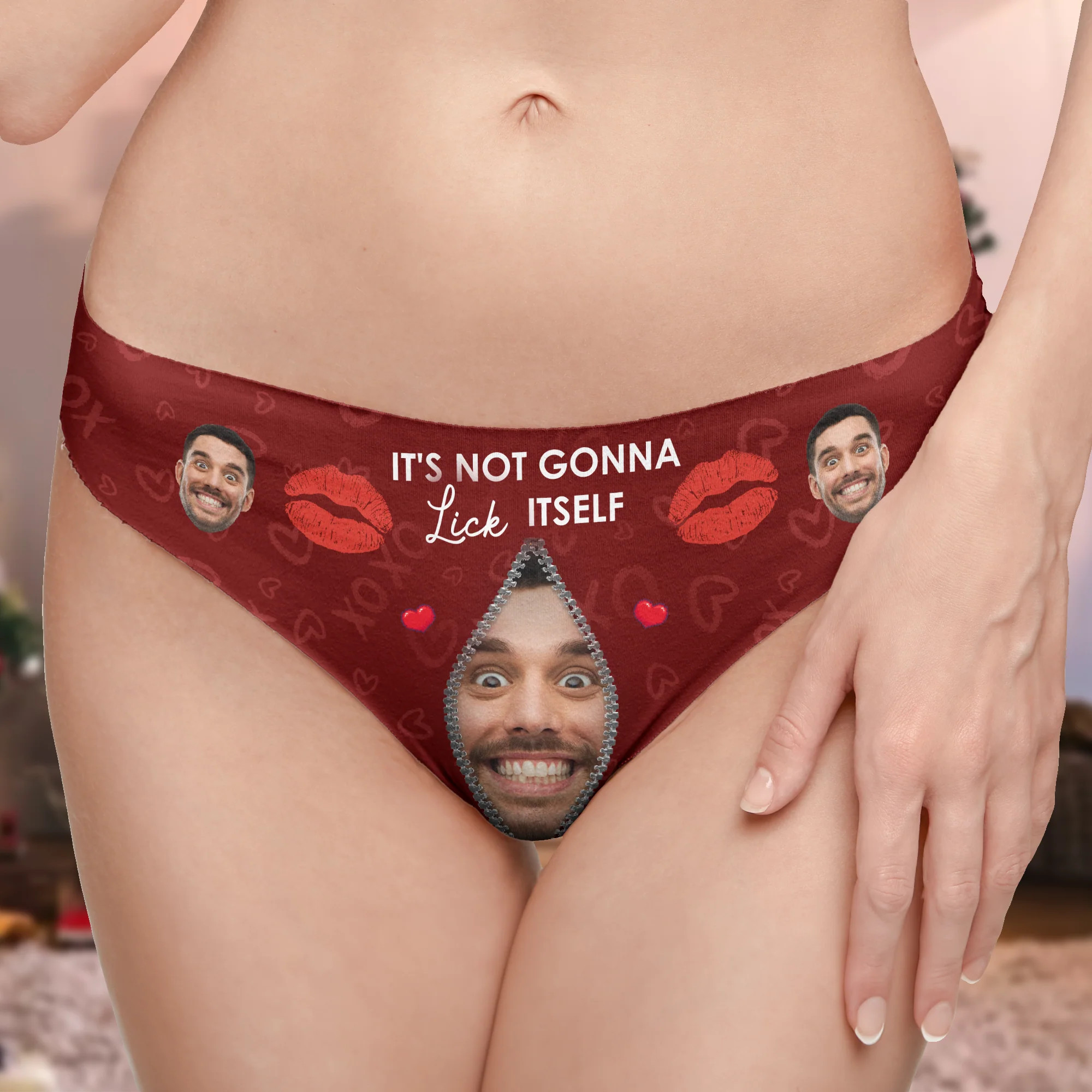 It's Not Gonna Suck & Lick Itself Naughty Couples - Personalized Photo Couple Matching Underwear - Image 3