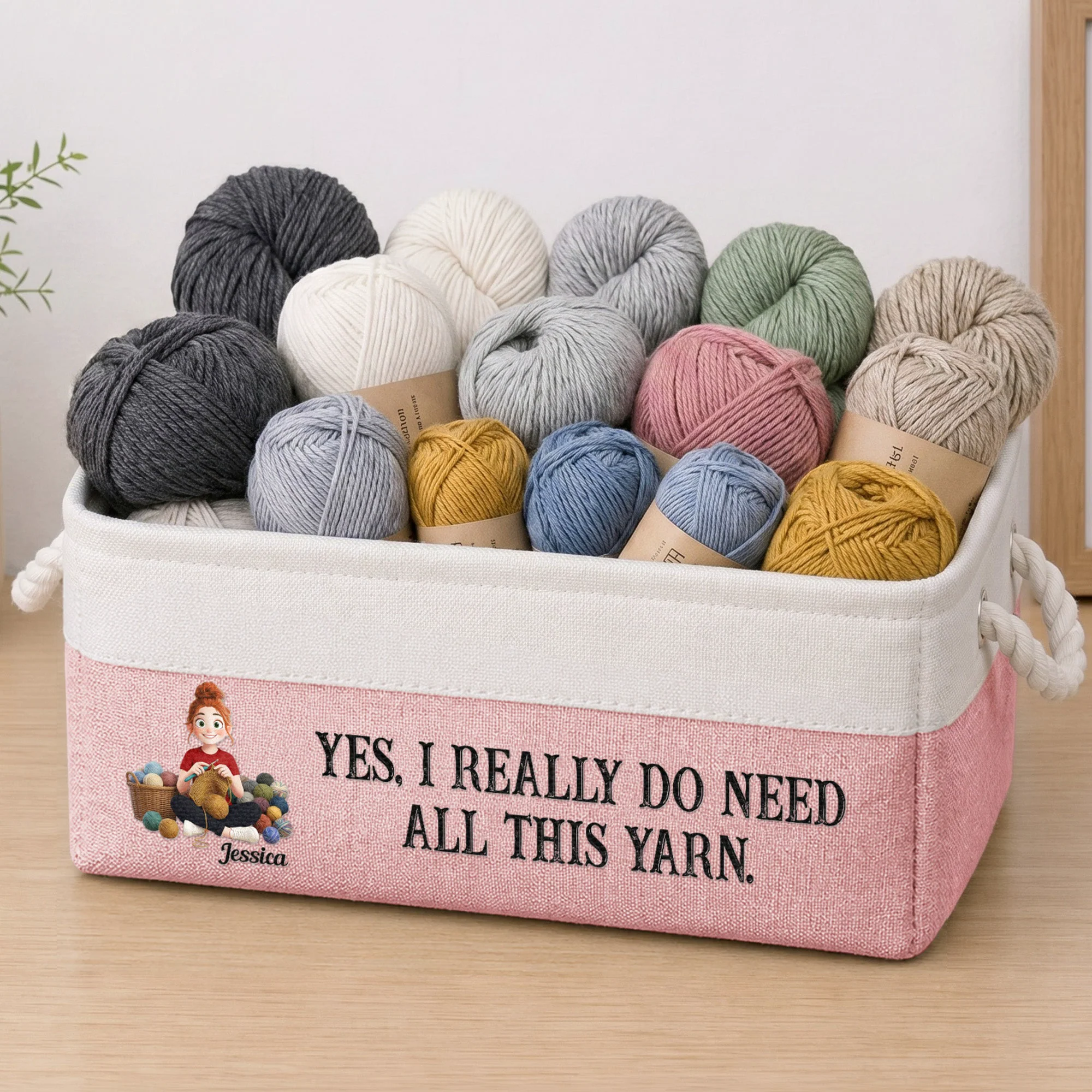 It's Not Hoarding If It's Yarn - Personalized Storage Basket