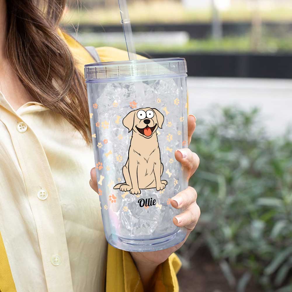 It's Not Really Drinking Alone - Personalized Acrylic Tumbler With Straw - Image 4