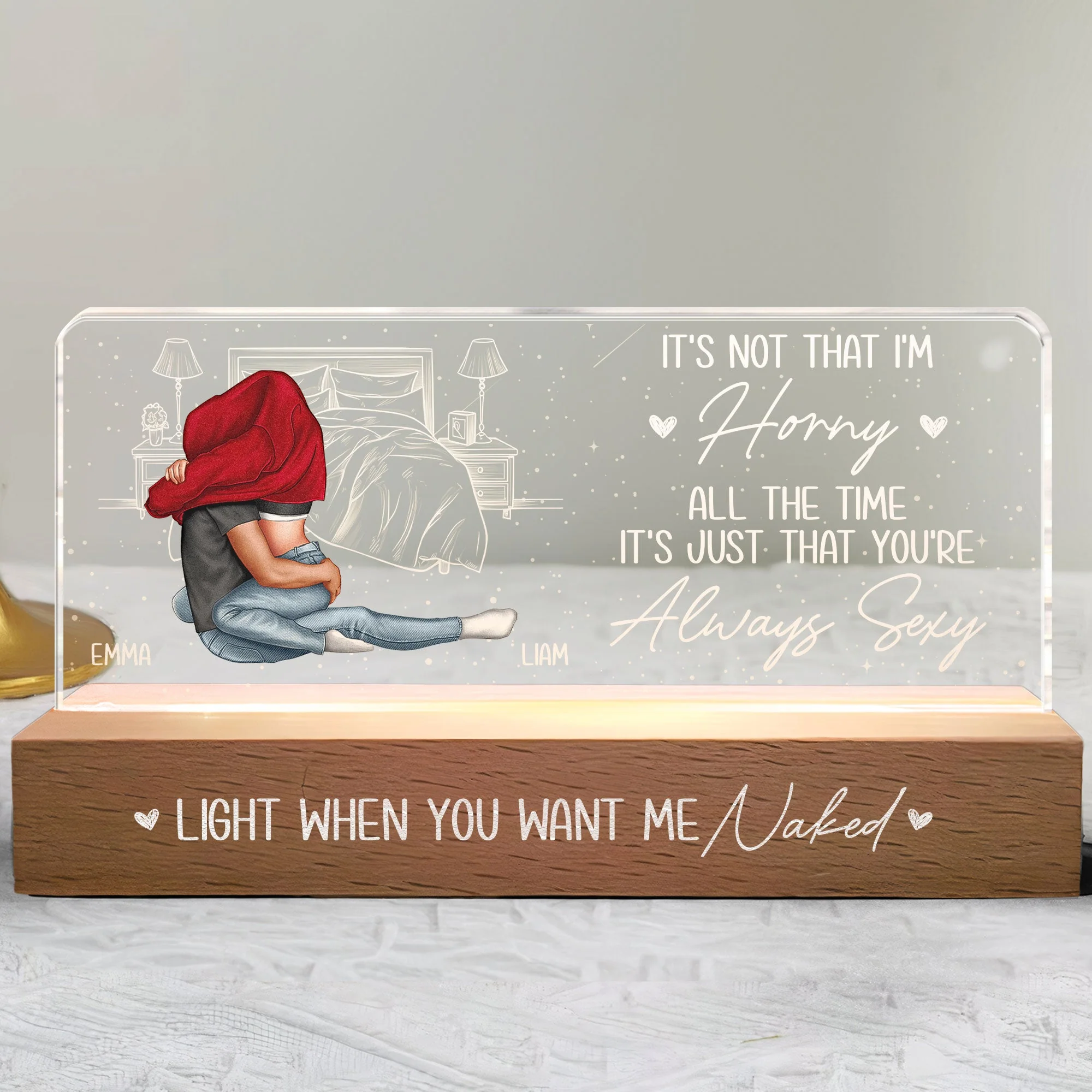 It's Not That I'm Horny All The Time - Personalized LED Night Light - Image 5