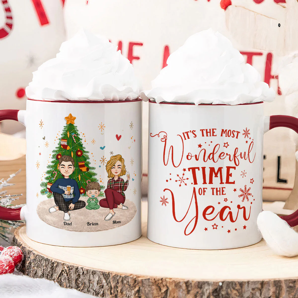 It's The Most Wonderful Time Of The Year - Personalized Accent Mug - Image 4