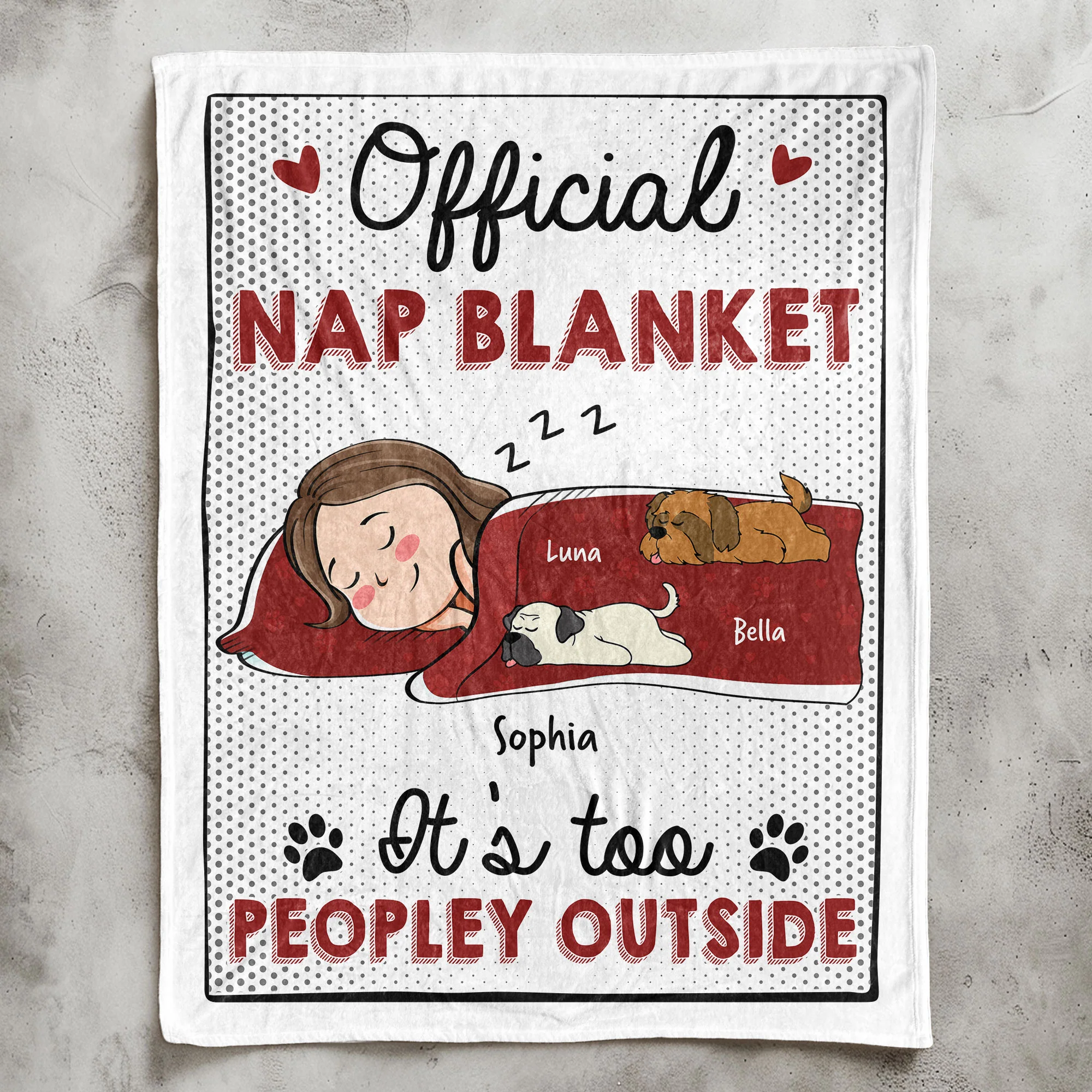 It's Too Peopley Outside - Cartoon Version - Personalized Blanket - Image 6