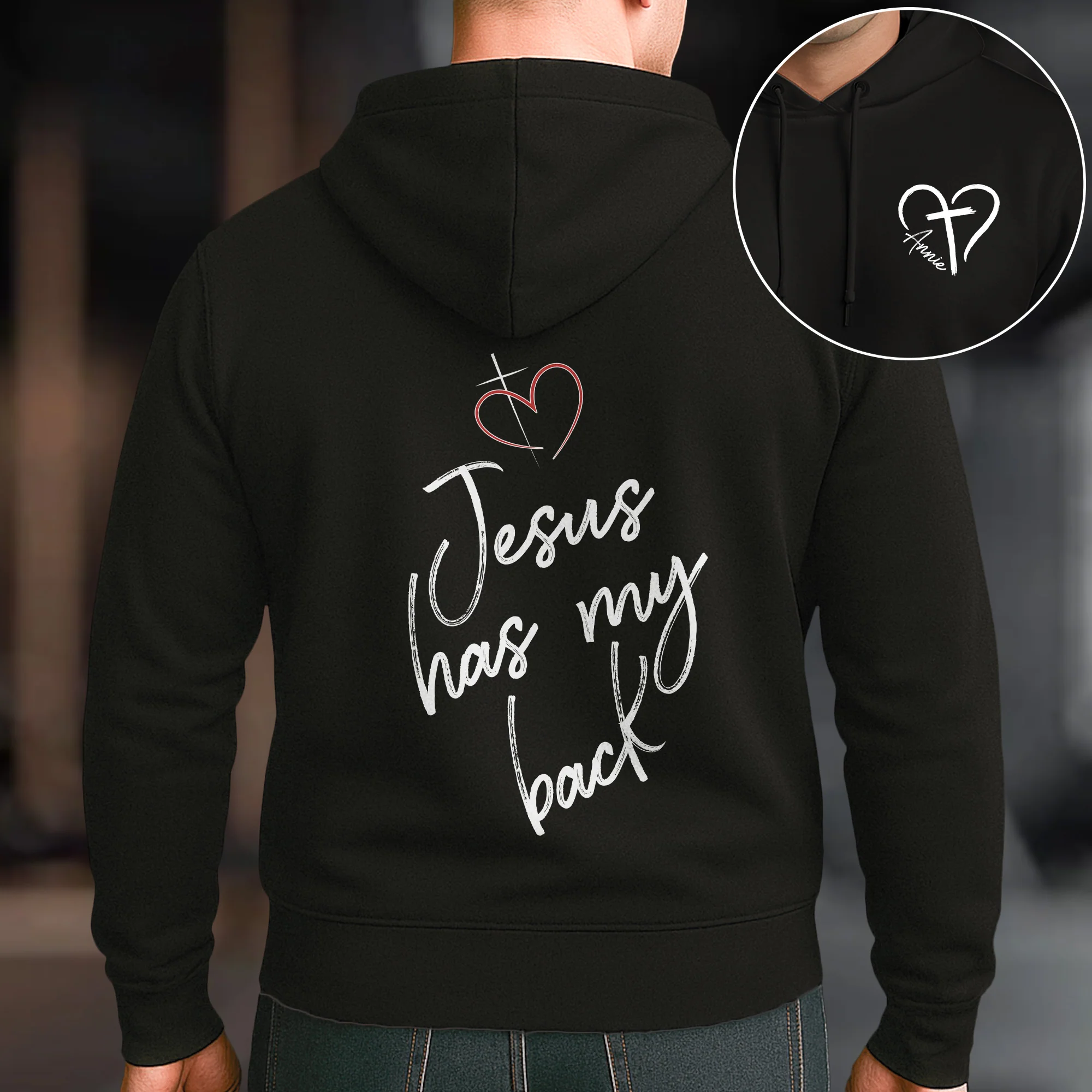 Jesus Has My Back - Personalized Shirt - Image 5