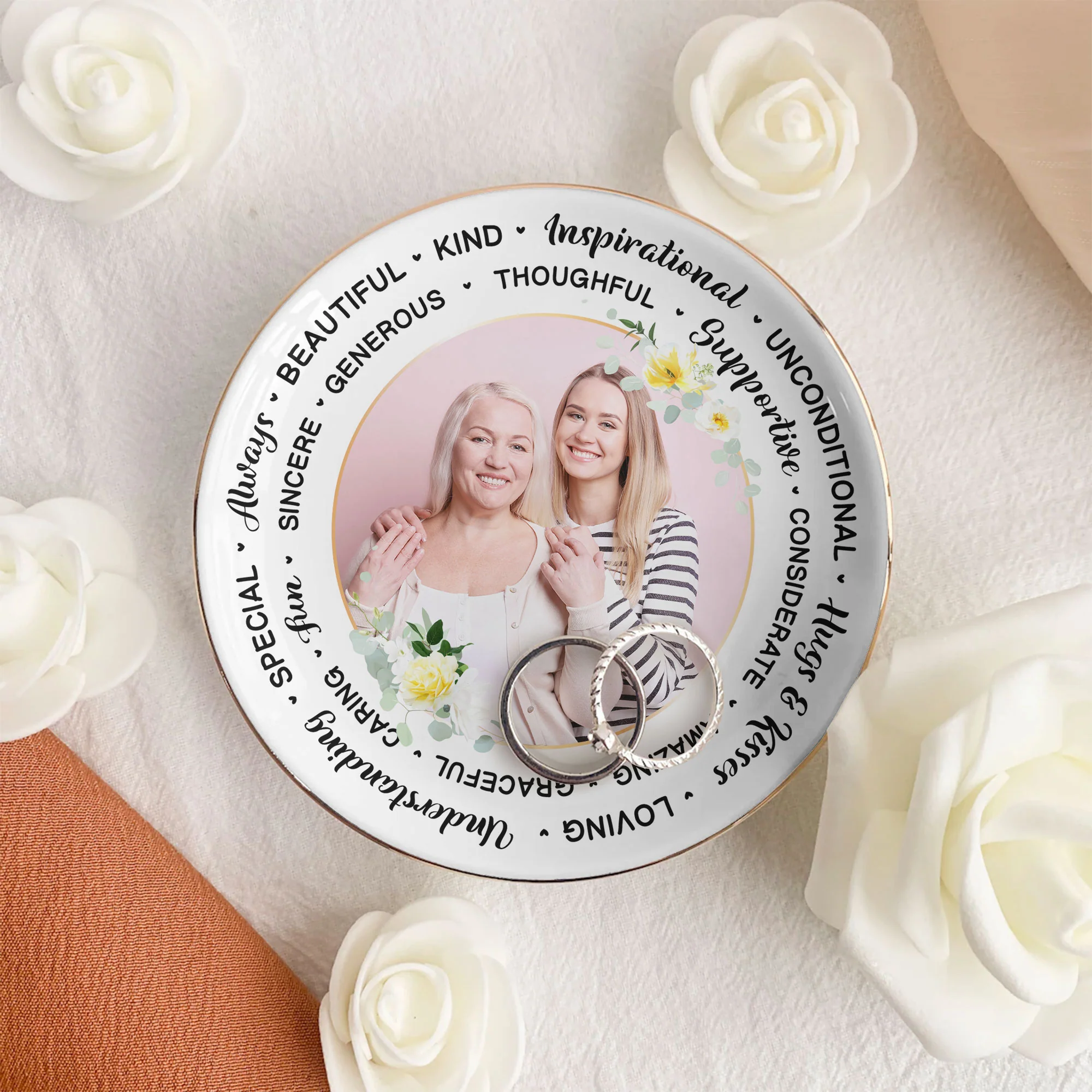 Jewelry Dish Gift For Beautiful Daughter - Personalized Photo Jewelry Dish - Image 4