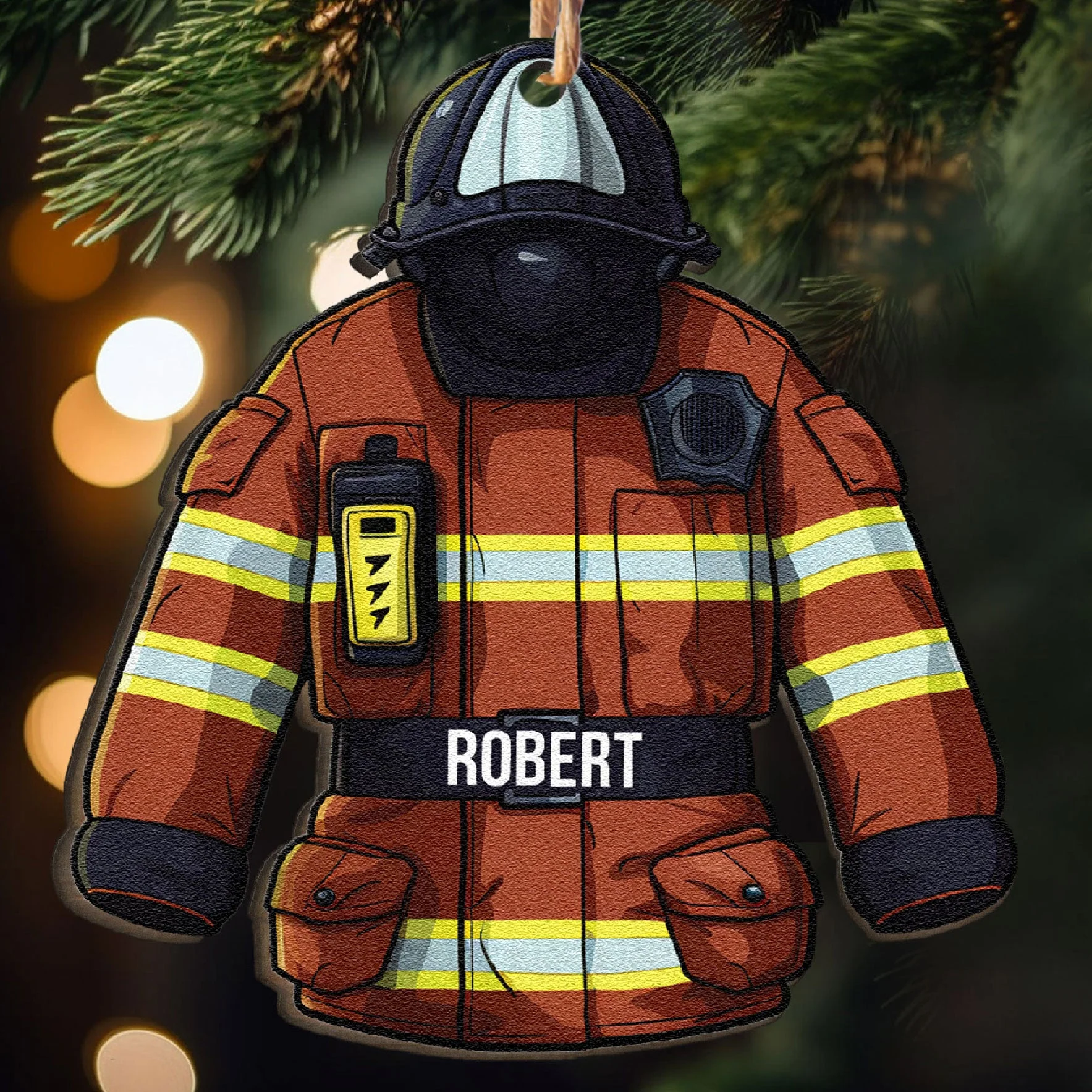 Job Uniform - Personalized Custom Shaped Wooden Ornament - Image 2