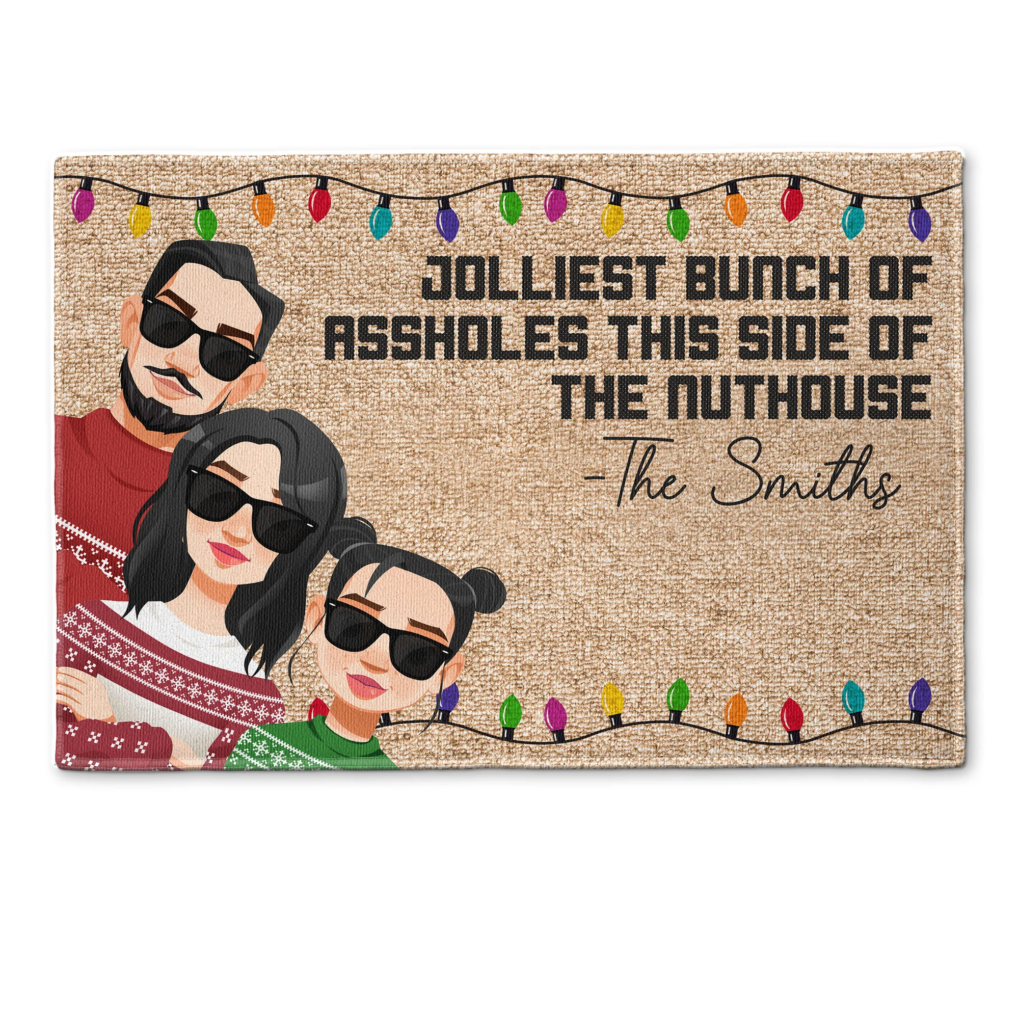 Jolliest Bunch Of Assholes - Personalized Doormat - Image 4