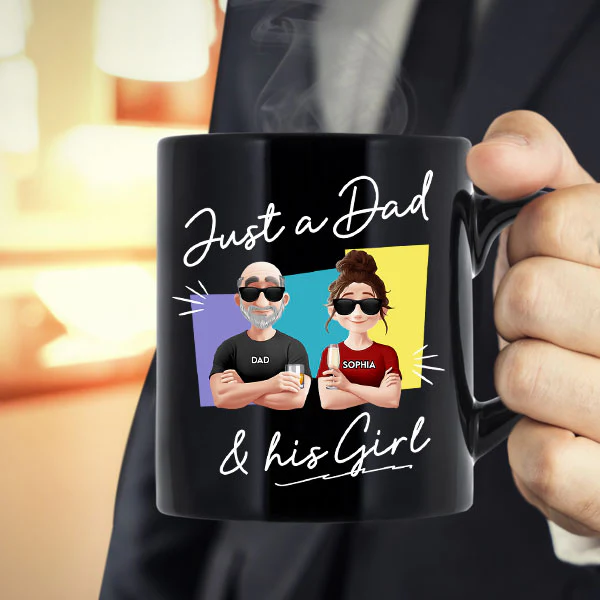 Just A Dad And His Girl - Custom Father's Day Gift Set - Image 4