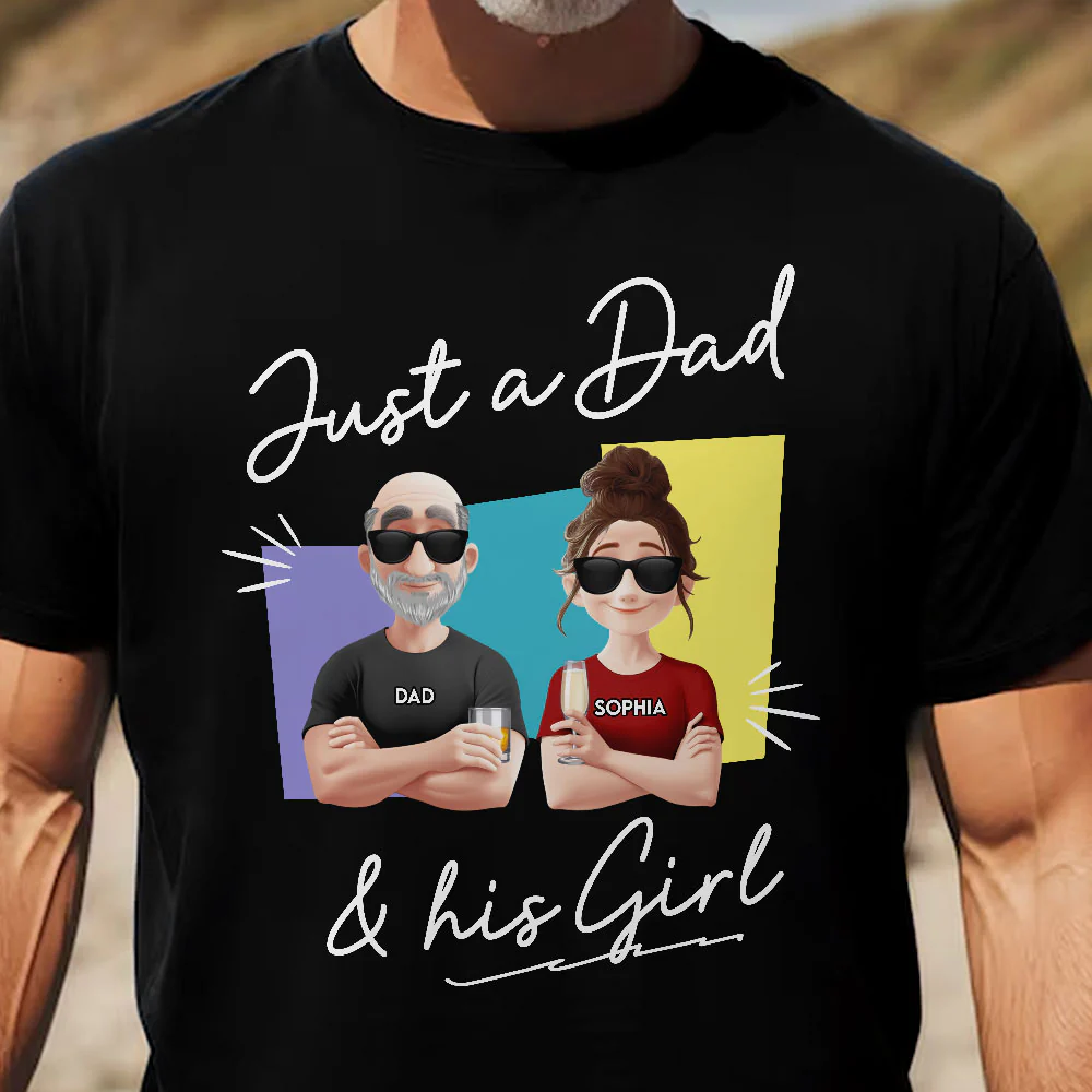 Just A Dad And His Girl - Custom Father's Day Gift Set - Image 5