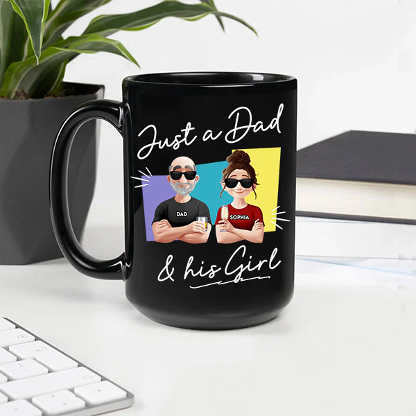 Just A Dad And His Girl - Custom Father's Day Gift Set - Image 7