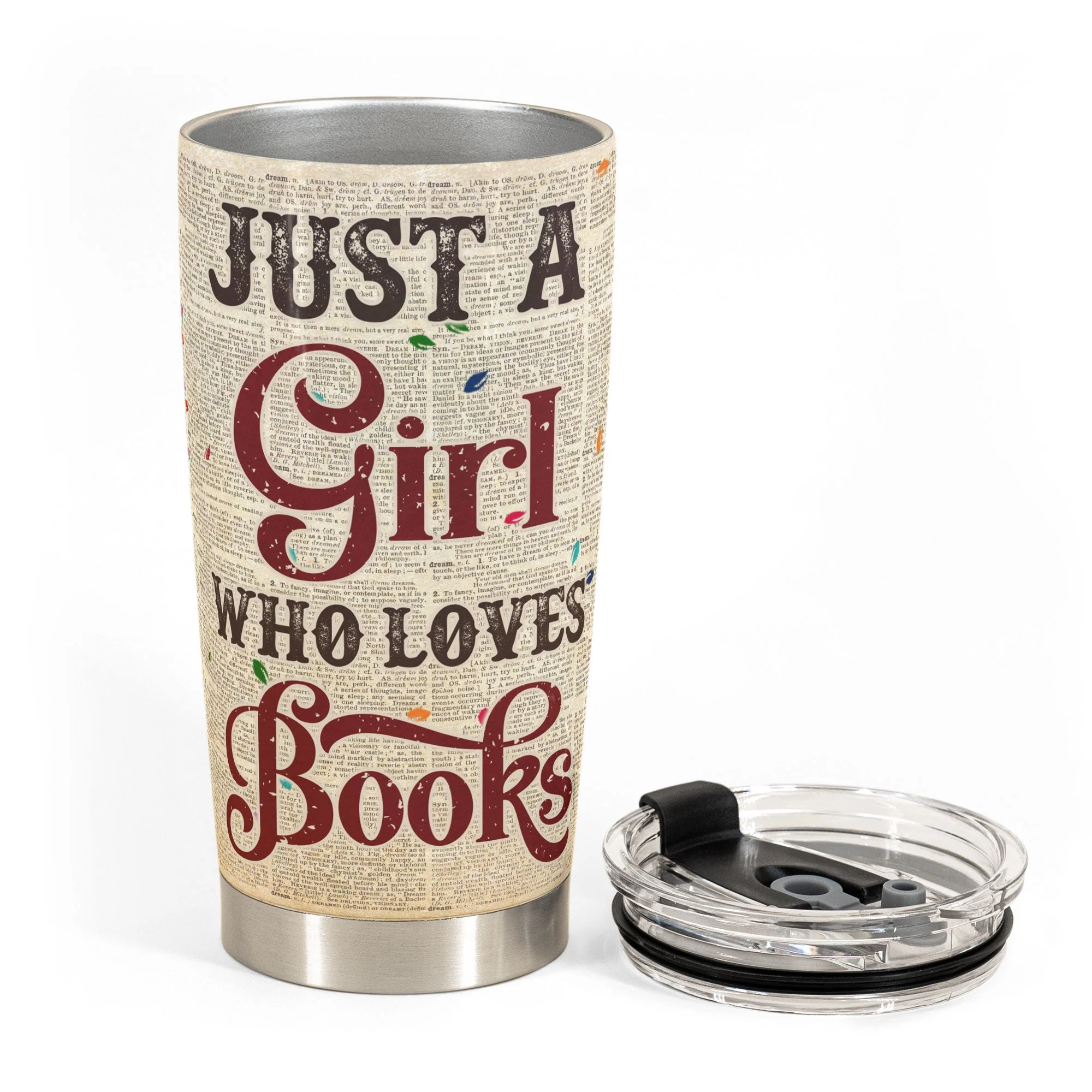 Just A Girl Who Loves Books 2 - New Version - Personalized Tumbler Cup - Birthday Gift For Book Lovers, Bookworms - Image 3
