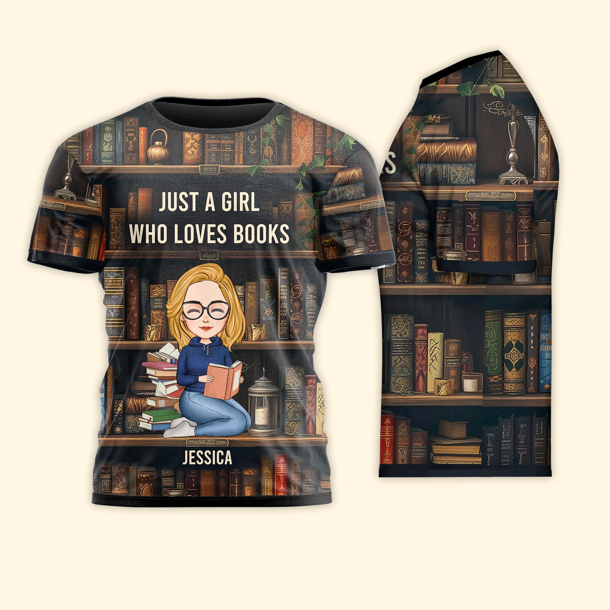 Just A Girl Who Loves Books - Personalized 3D Shirt - Image 5
