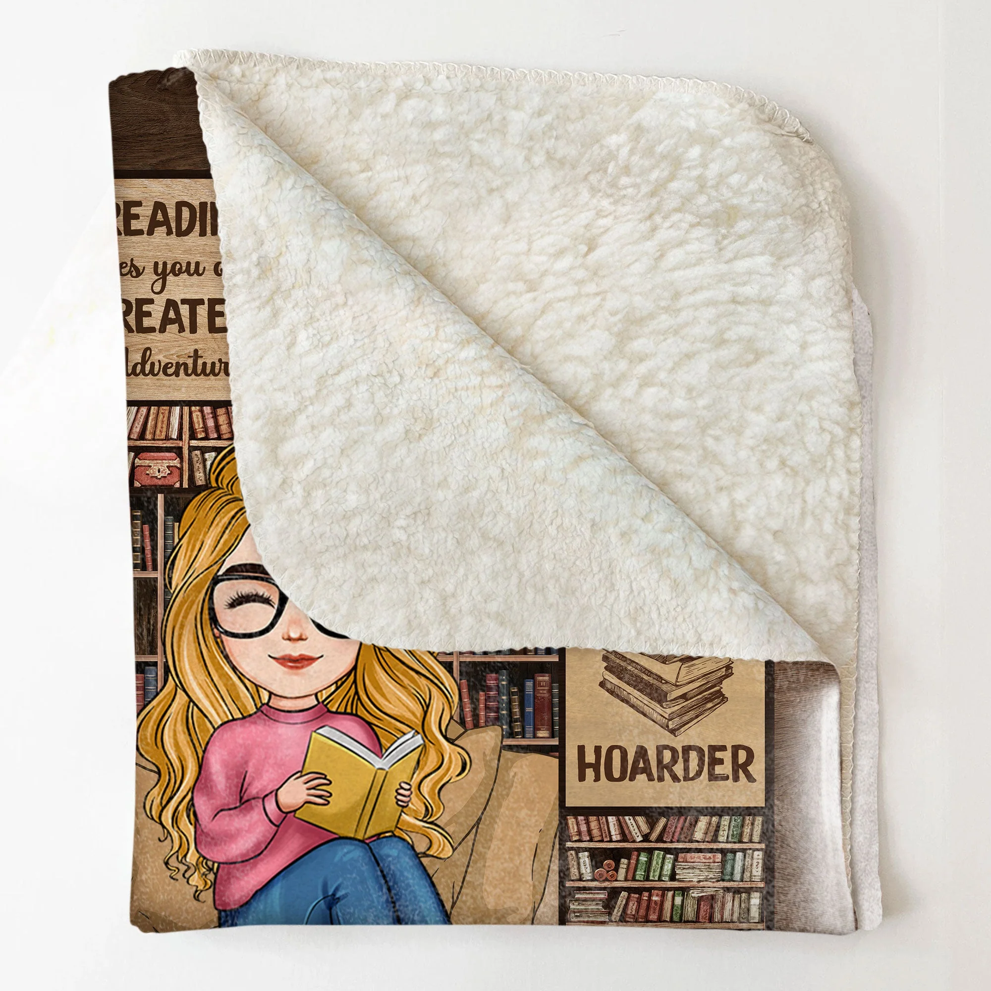 Just A Girl Who Loves Books - Personalized Blanket - Gift For Daughter - Image 4