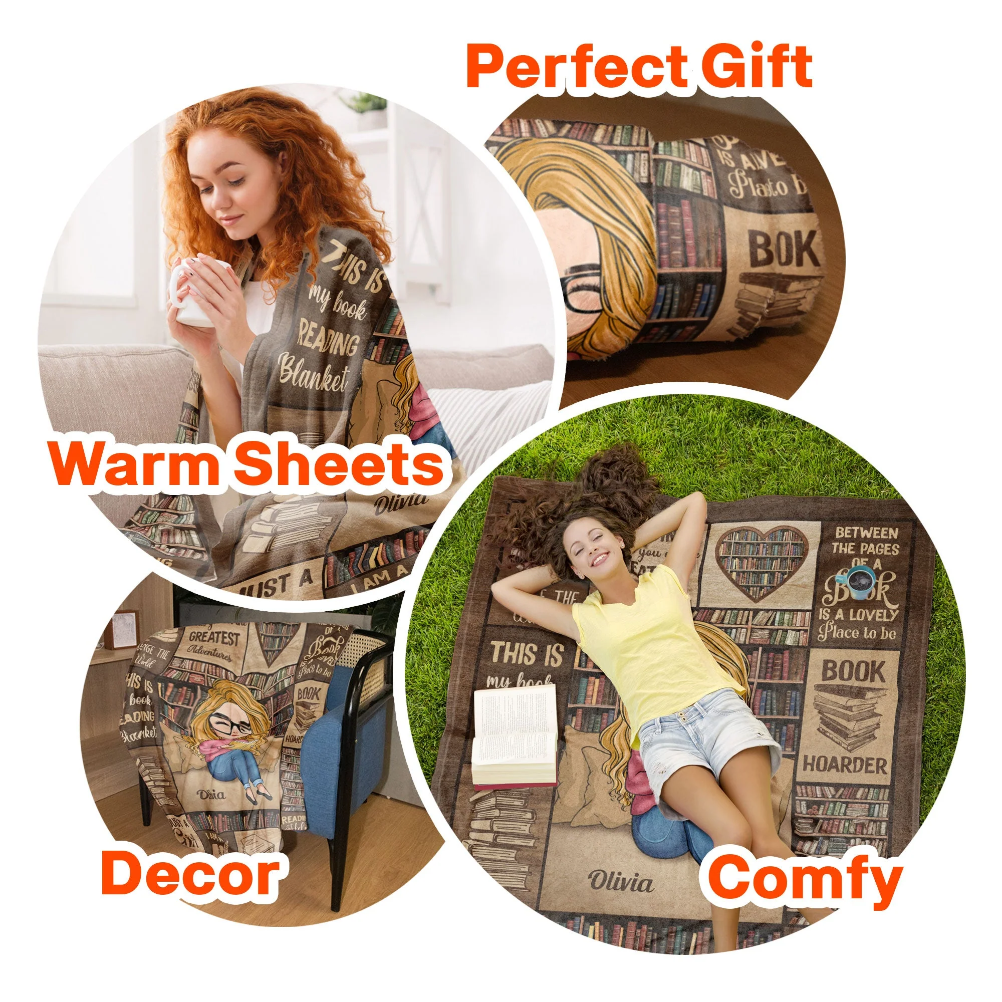 Just A Girl Who Loves Books - Personalized Blanket - Gift For Daughter - Image 7