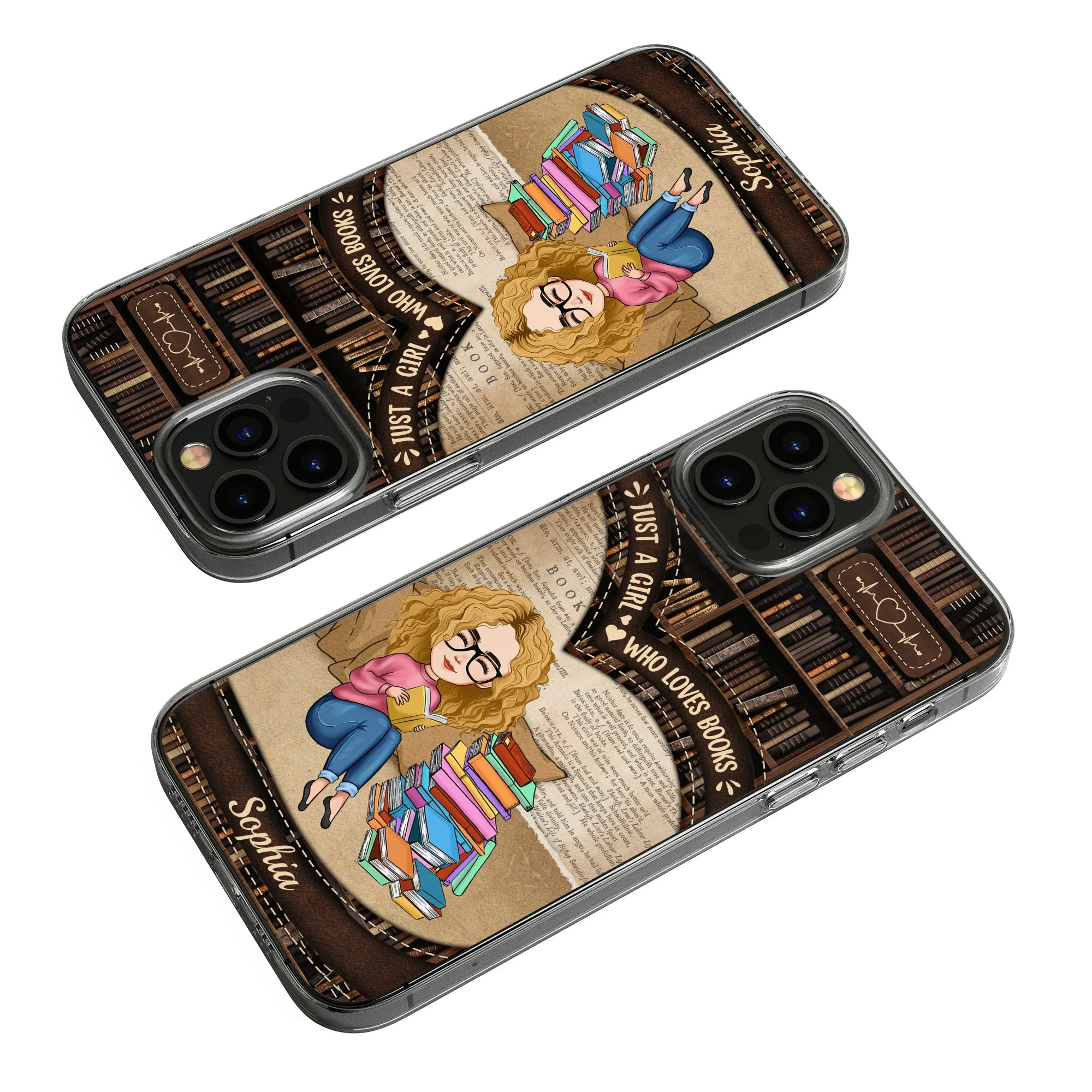 Just A Girl Who Loves Books - Personalized Clear Phone Case - Image 5