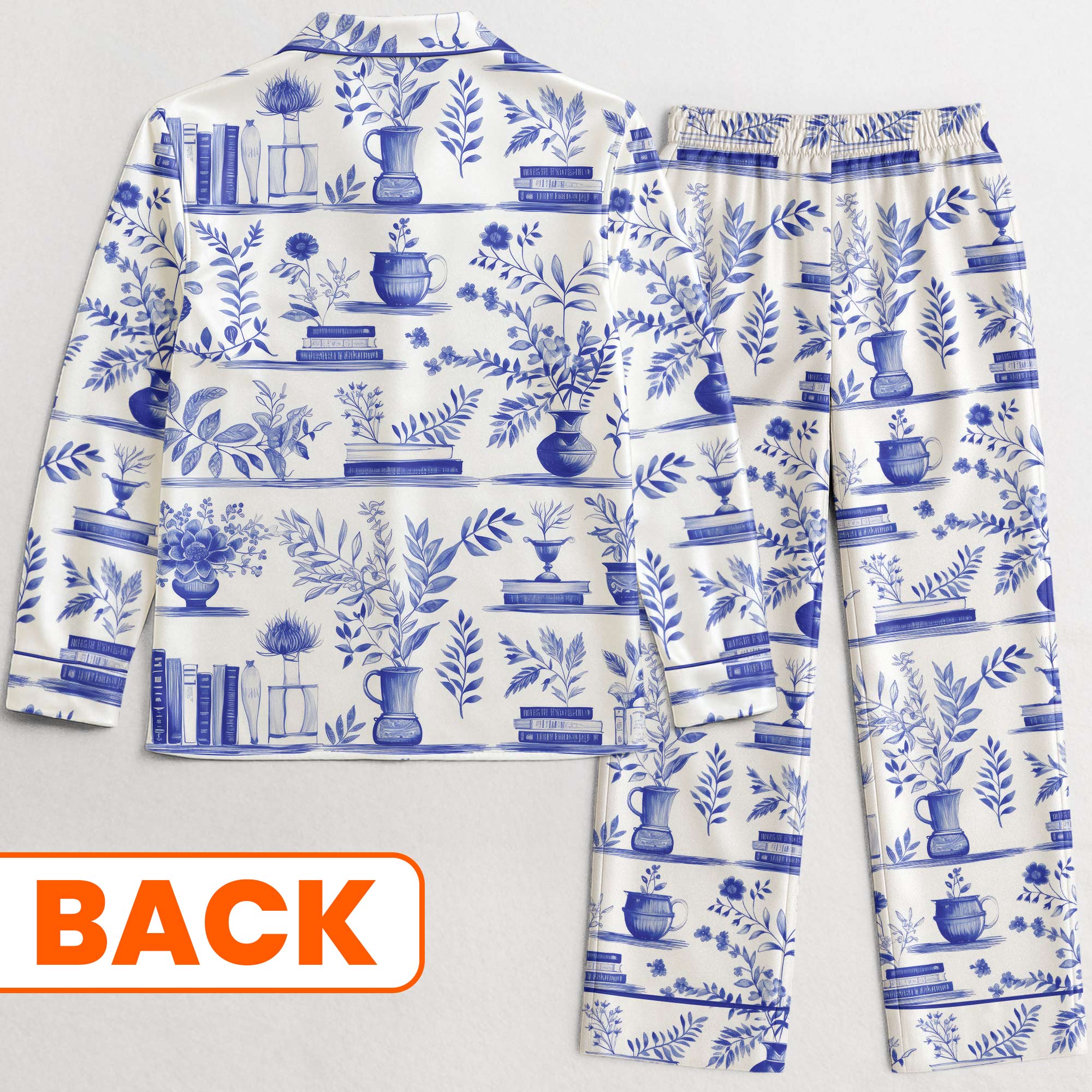 Just A Girl Who Loves Books - Personalized Satin Pajama Set - Image 3