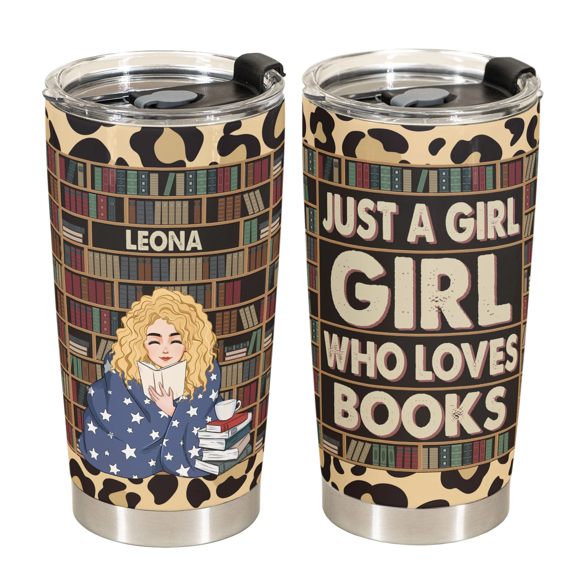 Just A Girl Who Loves Books - Personalized Tumbler Cup - Birthday, Loving Gift For Book Lovers - Image 2