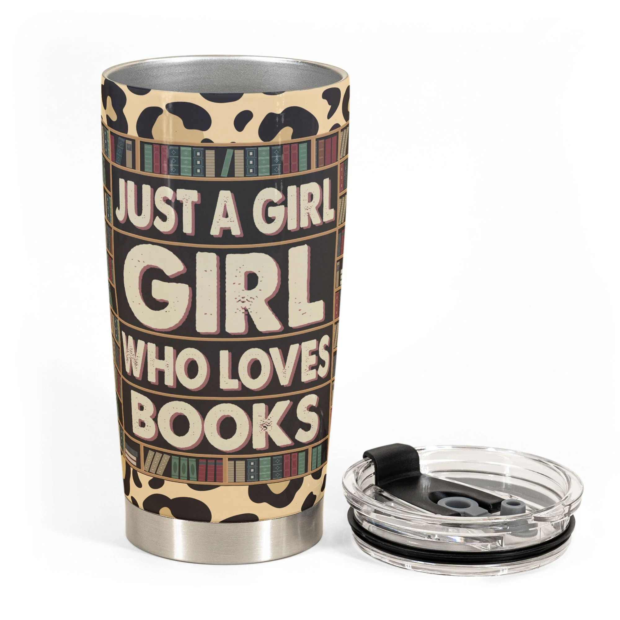 Just A Girl Who Loves Books - Personalized Tumbler Cup - Birthday, Loving Gift For Book Lovers - Image 3