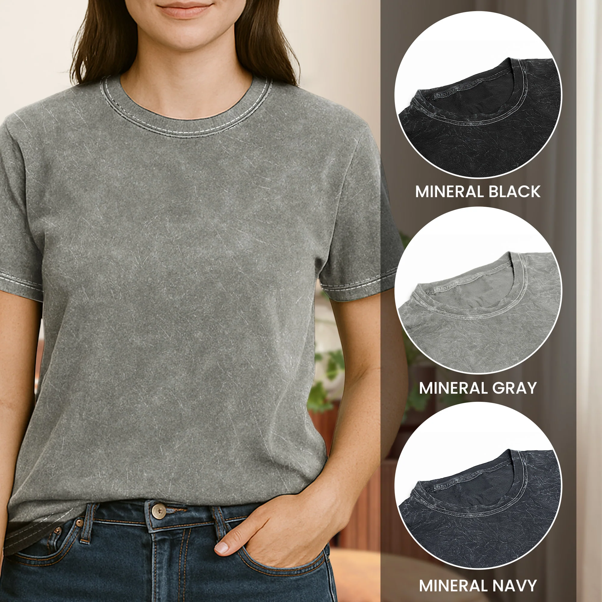 Just A Girl Who Loves Dogs - Personalized Acid Wash T‑Shirt - Image 4