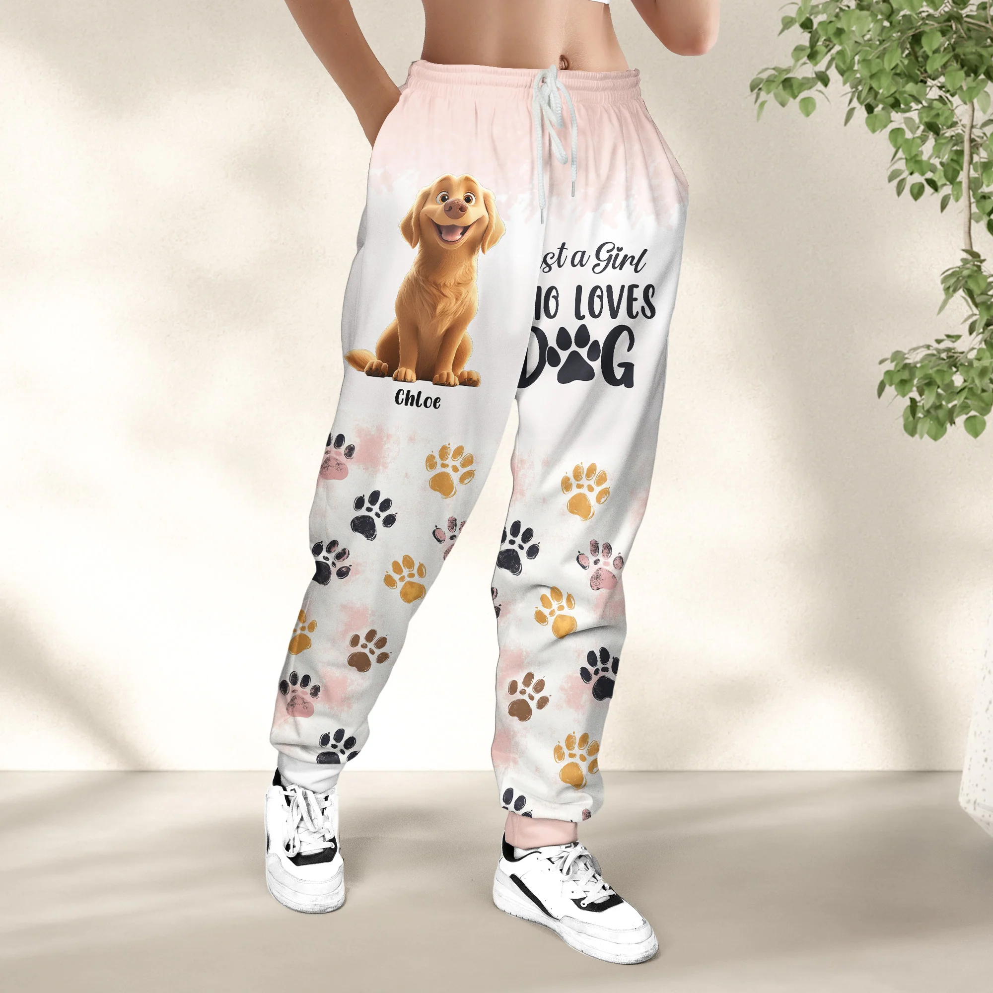 Just A Girl Who Loves Dogs - Personalized Sweatpants - Image 4
