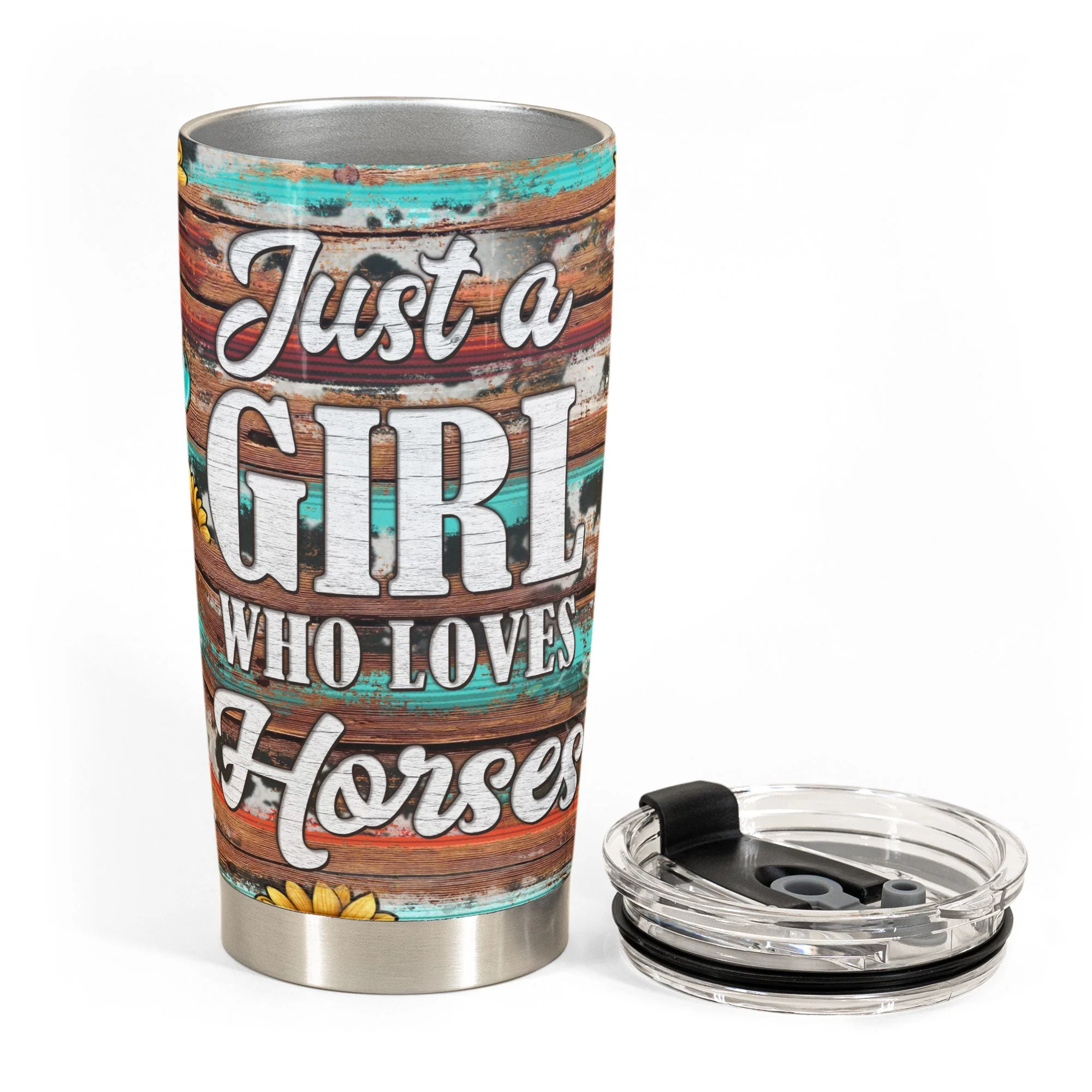 Just A Girl Who Loves Horses New Version  - Personalized Tumbler Cup - Birthday Gift For Horse Girl, Horse Mom, Horse Mom - Image 3
