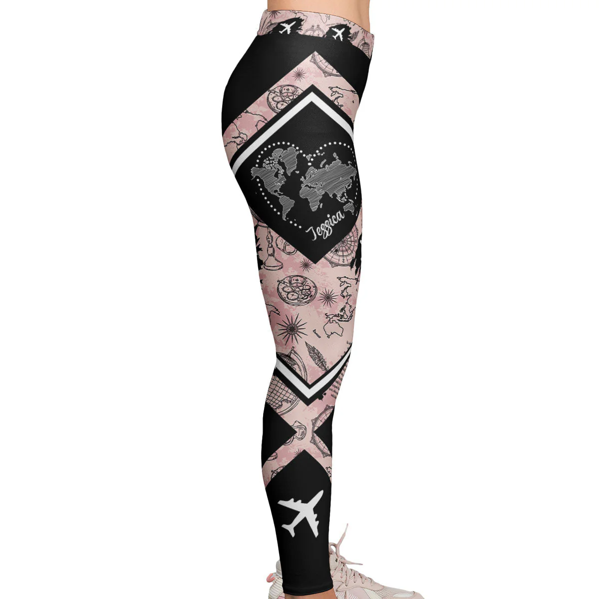 Just A Girl Who Loves Traveling - Personalized Leggings - Image 3