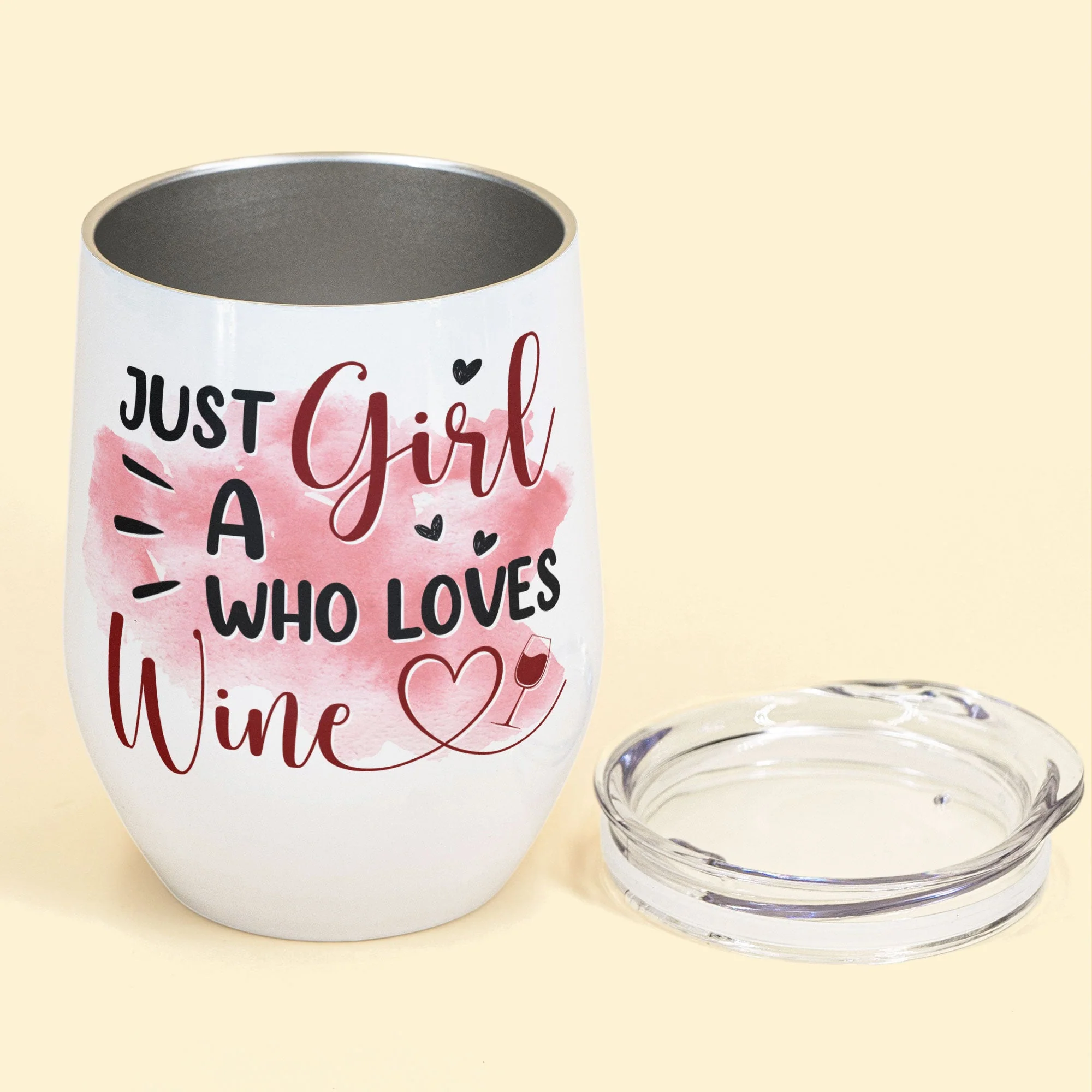 Just A Girl Who Loves Wine - Personalized Wine Tumbler - Birthday Gift For Wine Lovers, Girls - Image 3