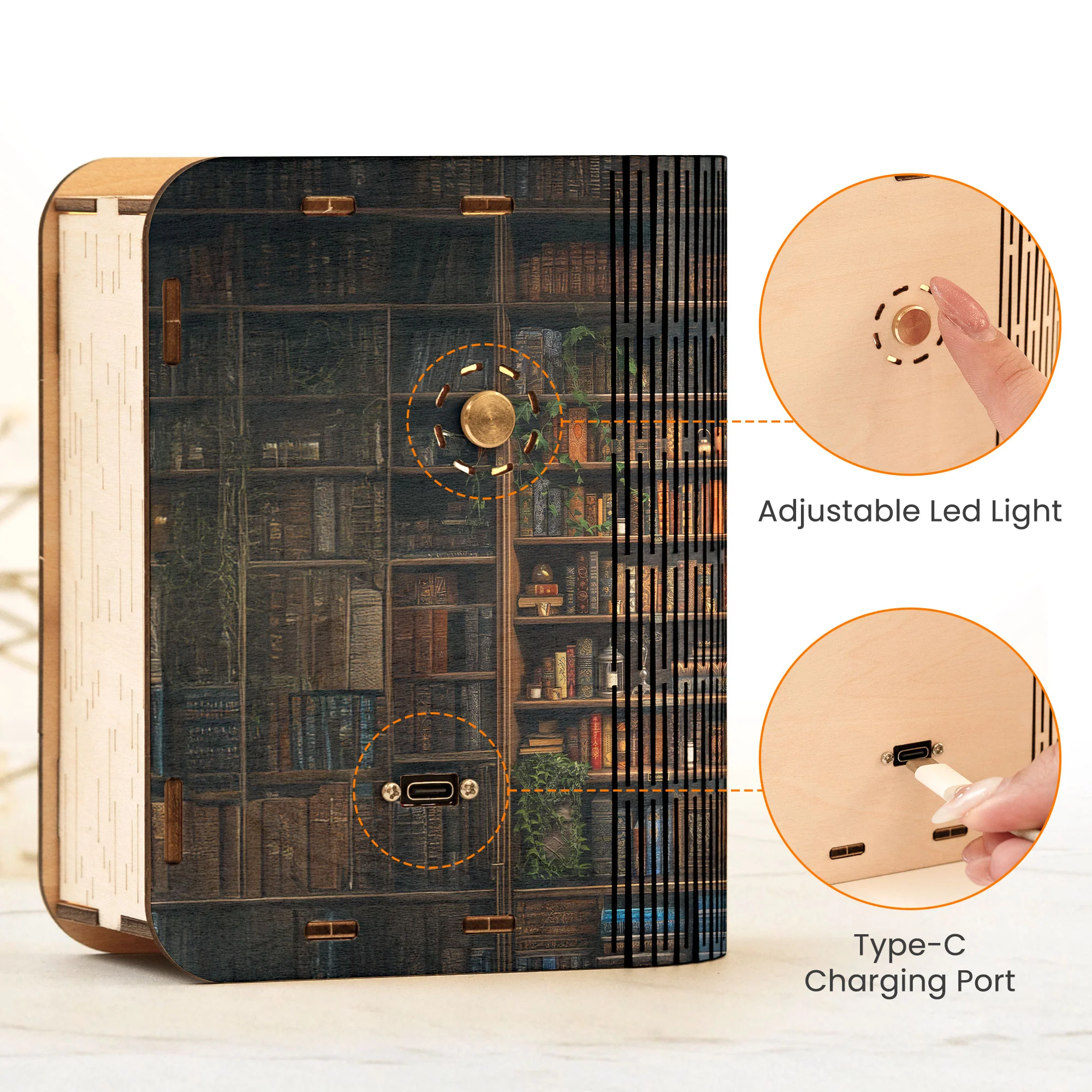 Just One More Chapter - Personalized 3D Wooden Puzzle Night Light - Image 5
