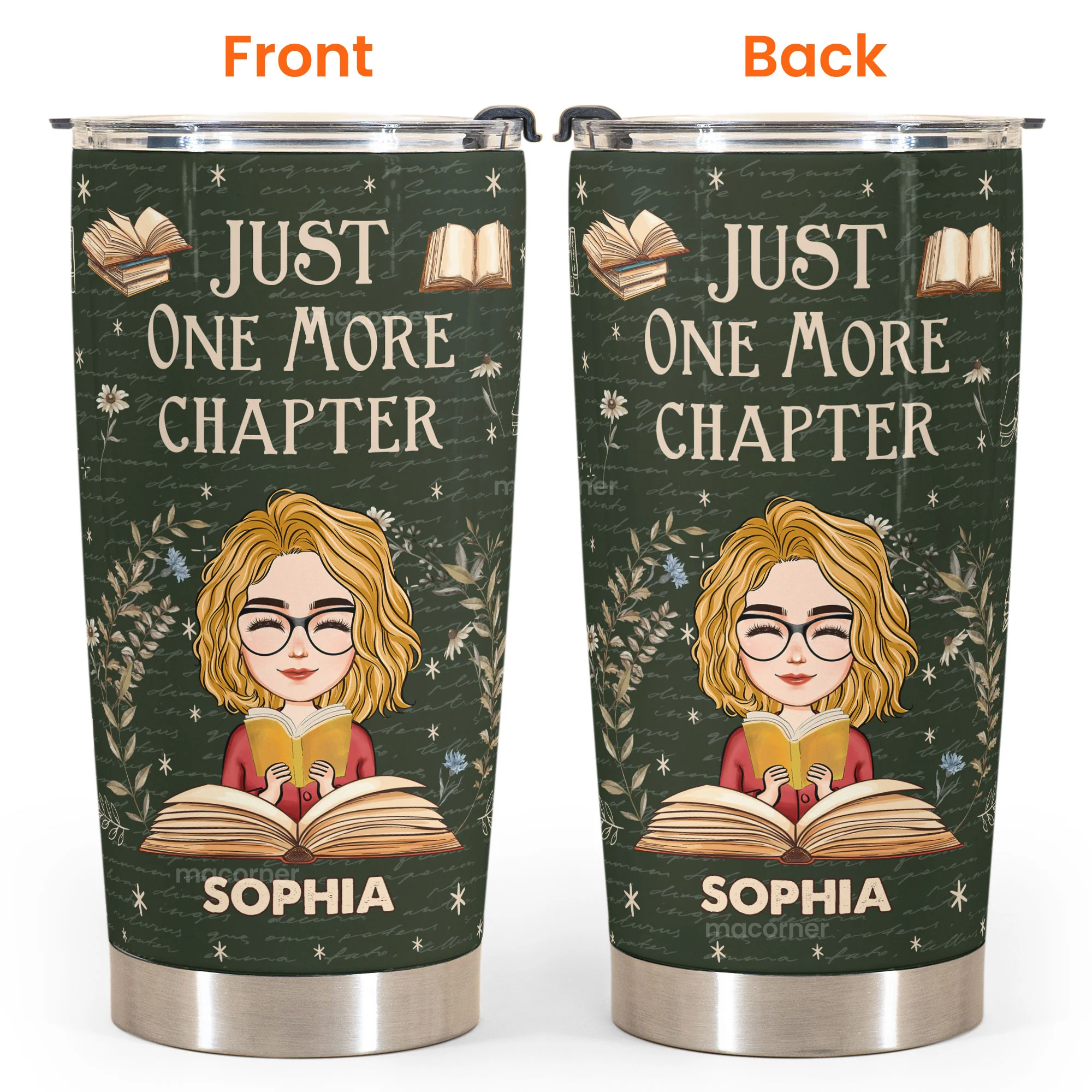 Just One More Chapter - Personalized Tumbler Cup - Image 5